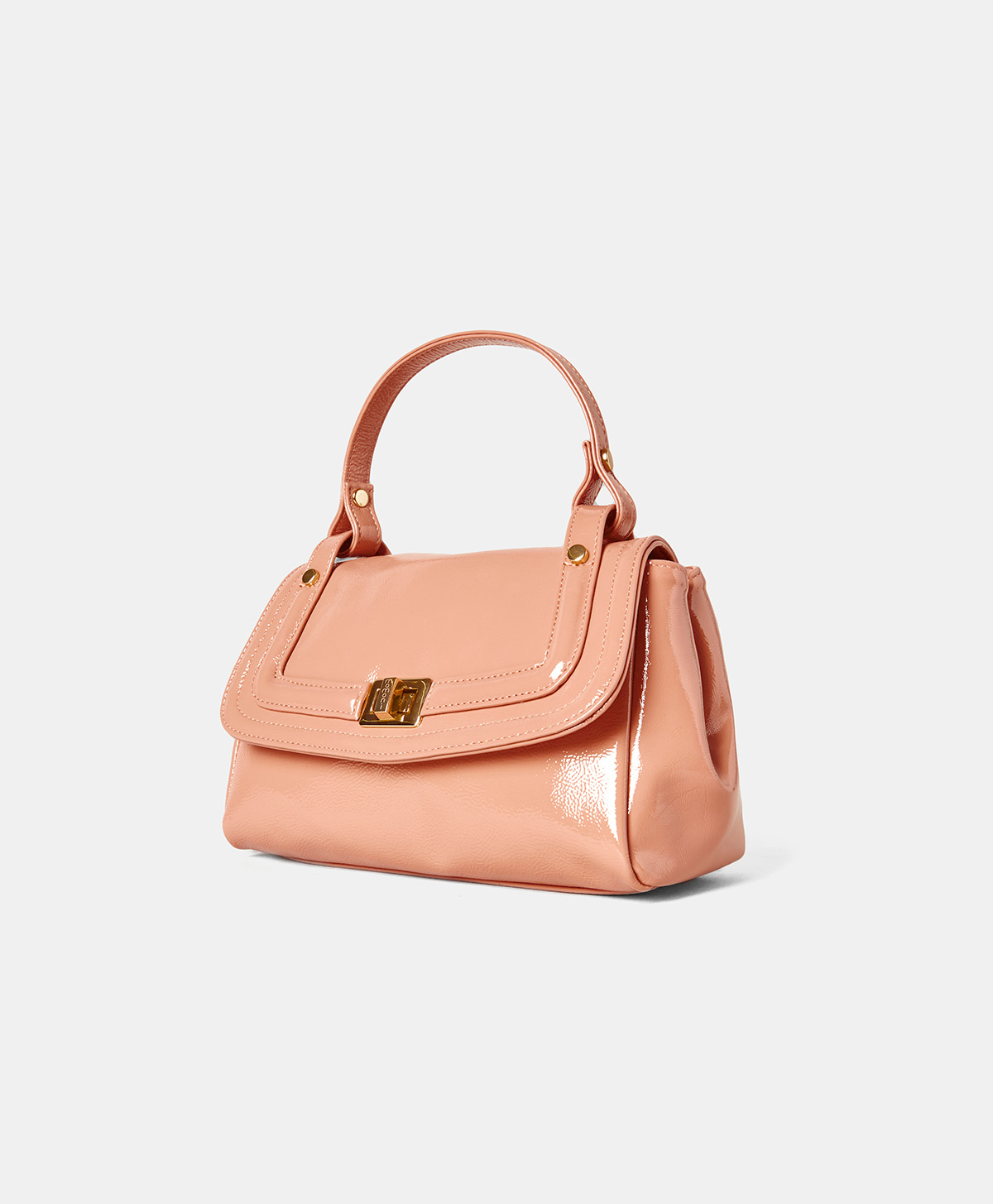 SAC MOMONÌ PETIT FLORE EN CUIR LAQUÉ -  VERT FLUO - Momonì