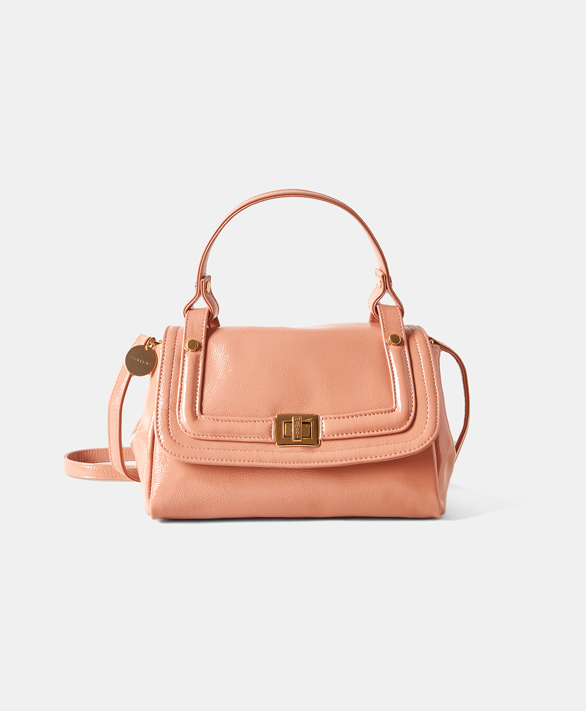 SAC MOMONÌ PETIT FLORE EN CUIR LAQUÉ -  VERT FLUO - Momonì