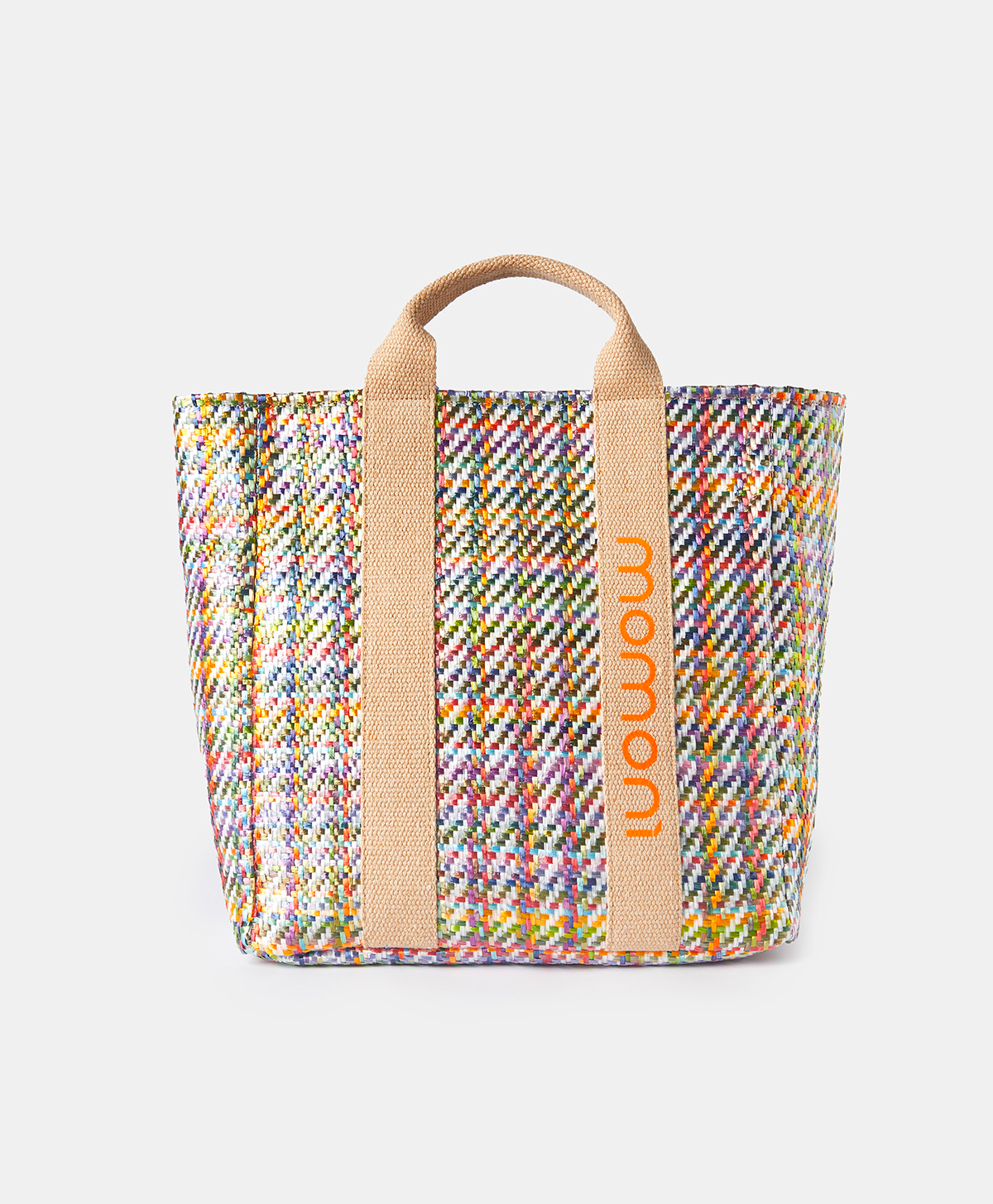 BORSA SUNDAY IN CANVAS IN RAFIA MULTICOLOR - MULTICOLOR - Momonì