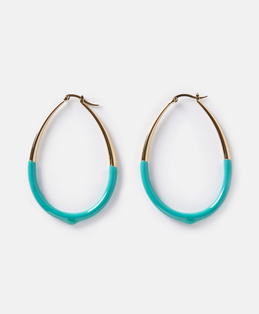AALIYAH DIP-DYED EARRINGS - TURQUOISE - Momonì