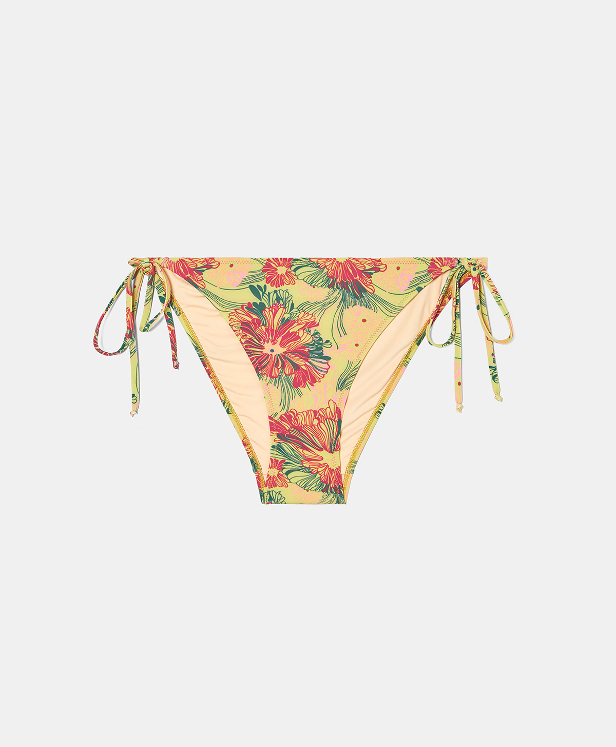 MALENE KNICKERS IN PRINTED STRETCH FABRIC - LIME/BORDEAUX - Momonì