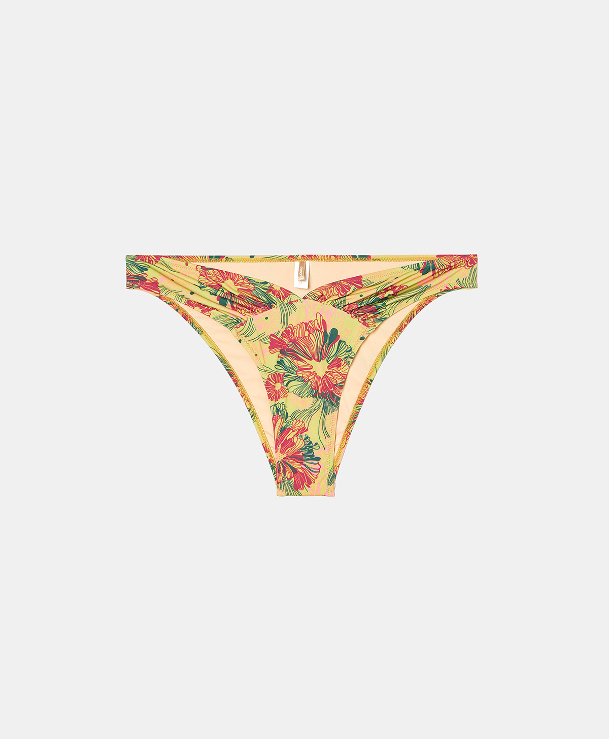 SERINA KNICKERS IN PRINTED STRETCH FABRIC - LIME/BORDEAUX - Momonì
