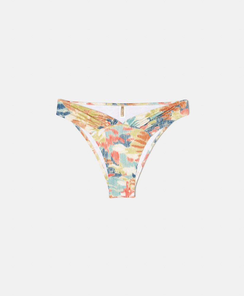 SERINA KNICKERS IN PRINTED STRETCH FABRIC - PINK/LIME - Momonì