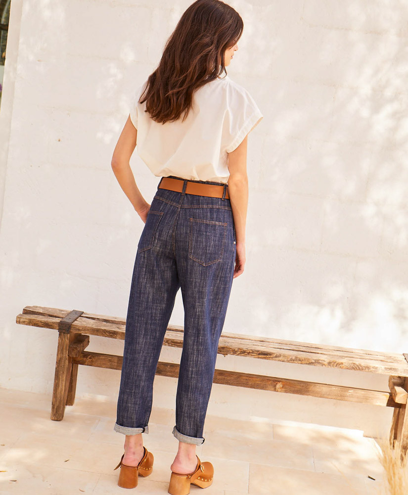 JANE DENIM PANTS - BLUE JEANS - Momonì