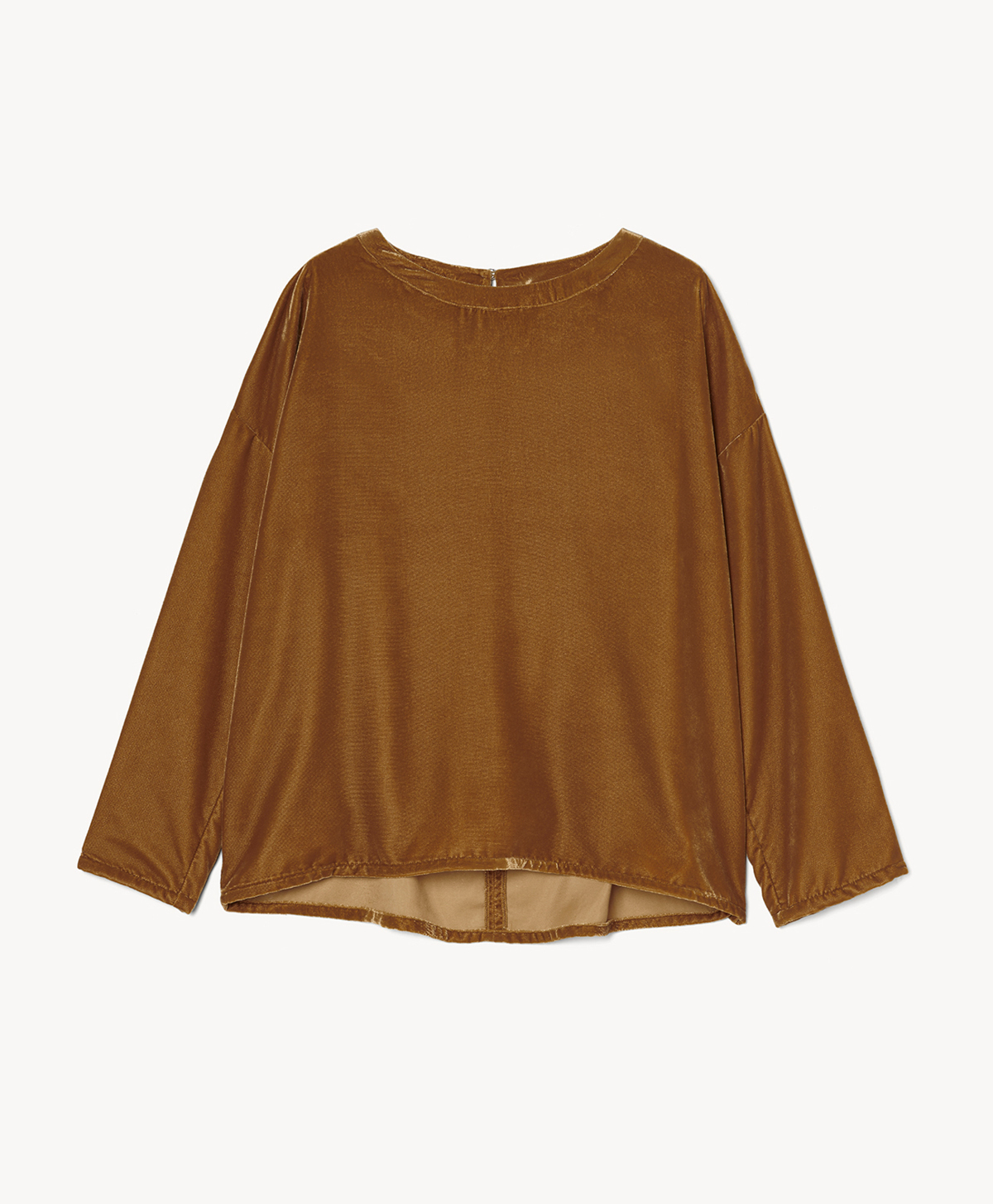 HILO VELVET BLOUSE - PEANUT BUTTER - Momonì