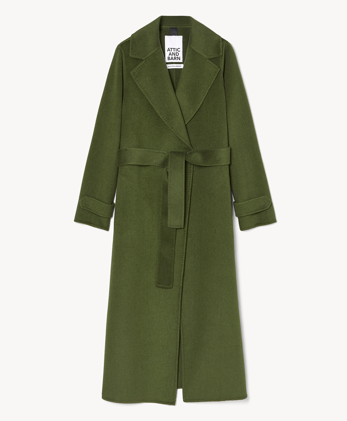 COLUMBIA DOUBLE-PROCESSED WOOL COAT - FOREST GREEN - Momonì