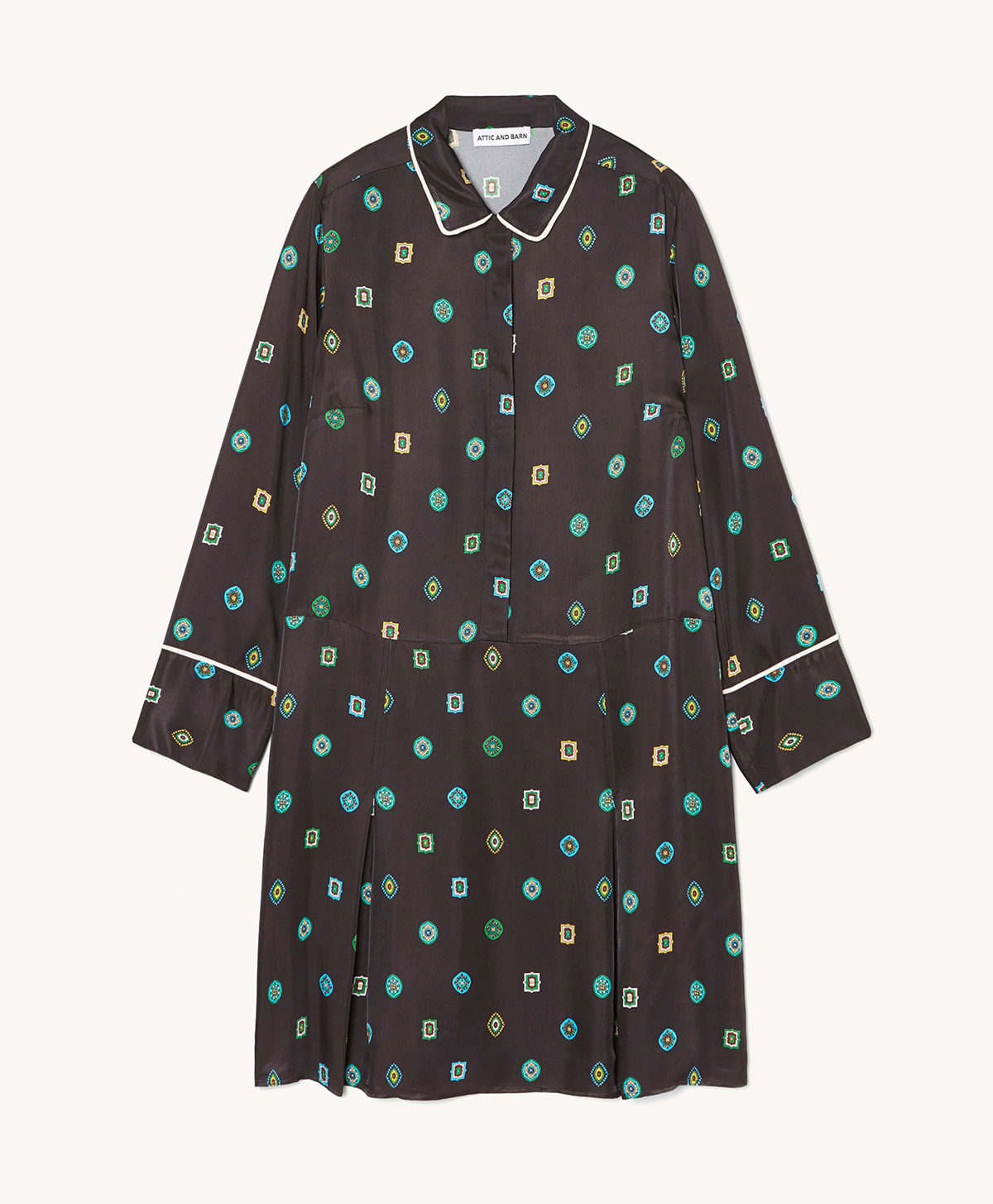 SPRINGFIELD PRINTED TWILL DRESS - MULTICOLOR BLACK - Momonì