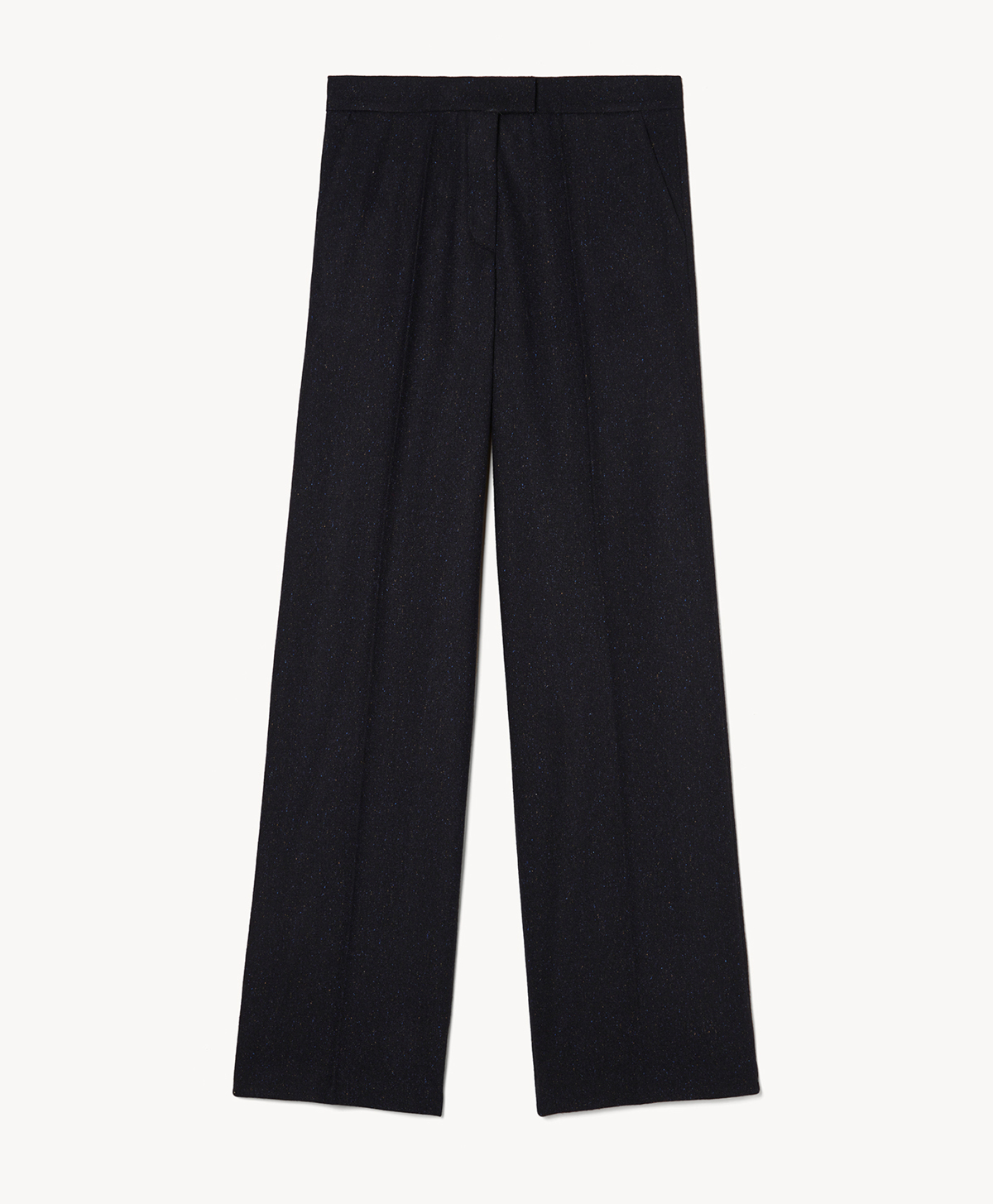 ANDOVER STRETCH WOOL TWEED TROUSERS - NIGHT BLUE - Momonì