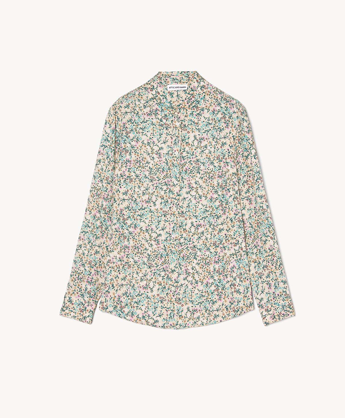 AZALEA PRINTED GEORGETTE SHIRT - MULTICOLOR CHAMPAGNE - Momonì