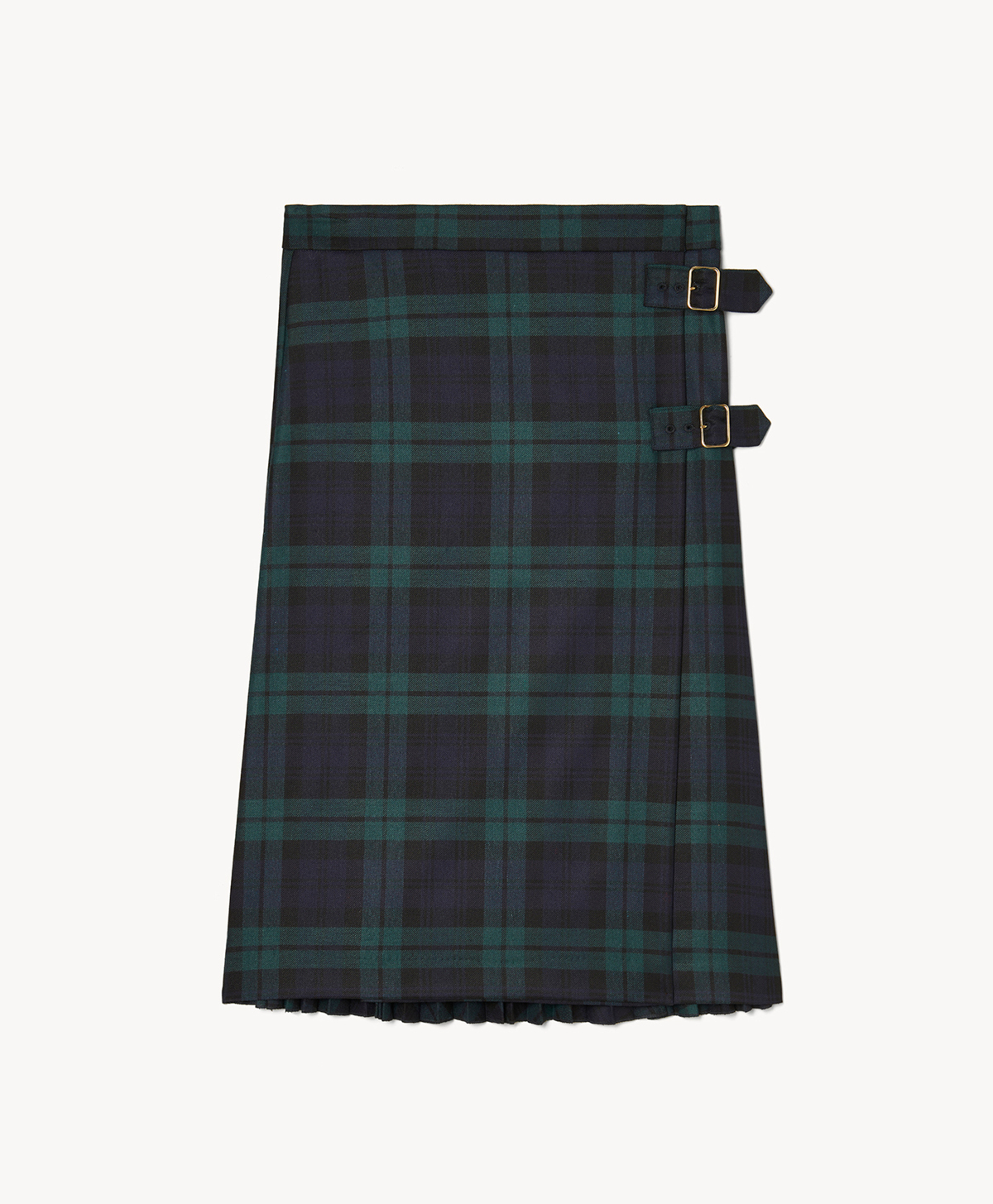 BOWIE TARTAN PATTERN SKIRT - BLUE/GREEN - Momonì