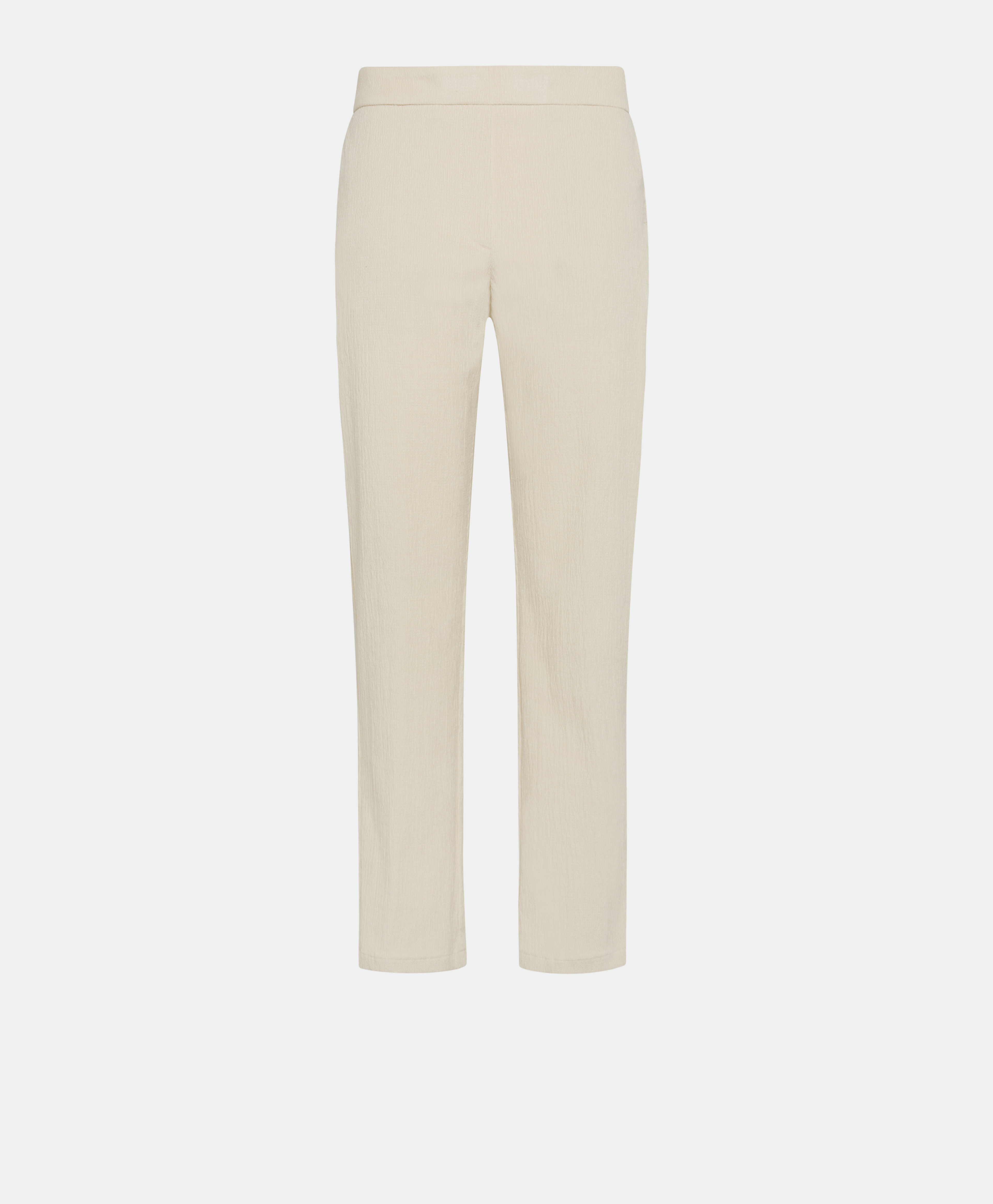 HAITI PANT IN STRETCH RIBBED CO/MO - BUTTER - Momonì