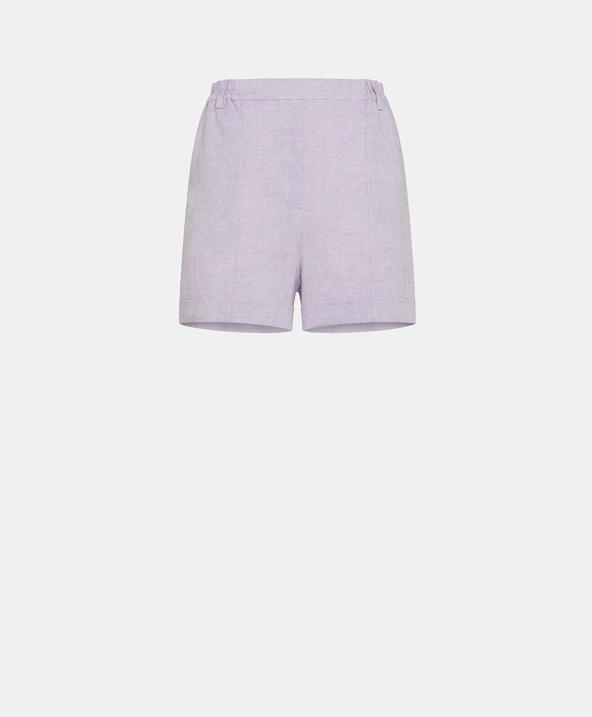 WISTERIA LINEN LUREX SHORT - LAVENDER - Momonì