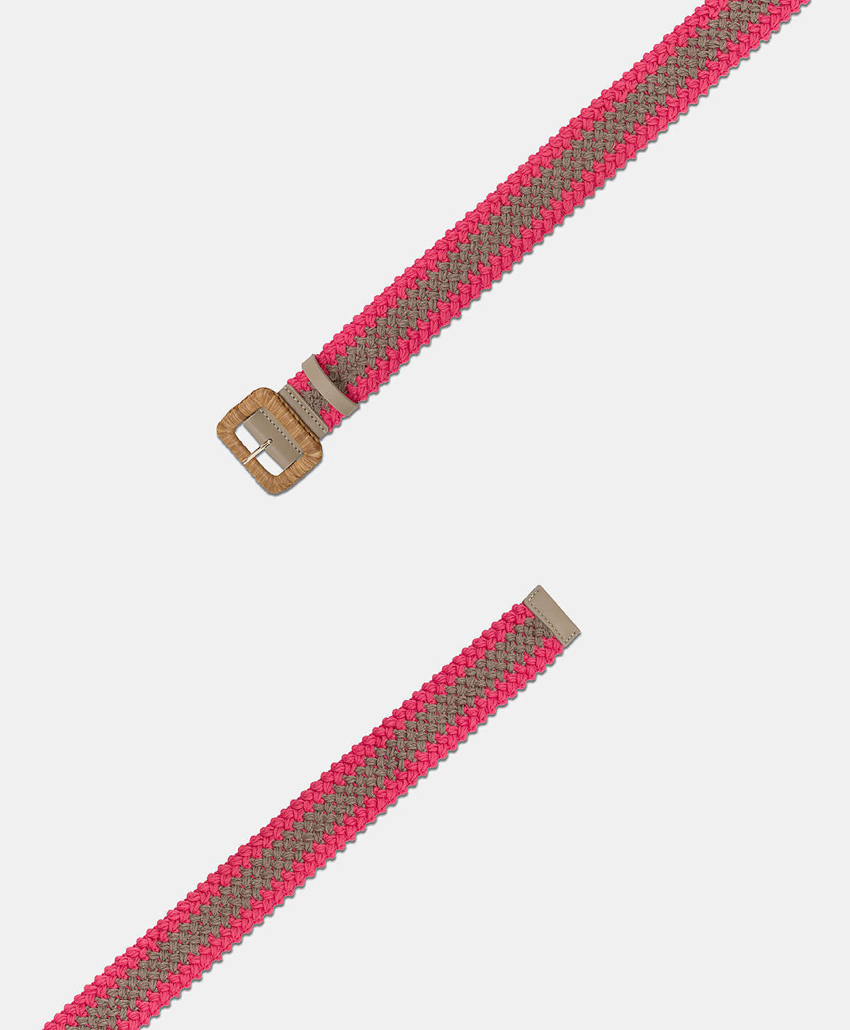 CEINTURE MALIKA AVEC BOUCLE EN RAPHIA - SABLE/ROSE - Momonì