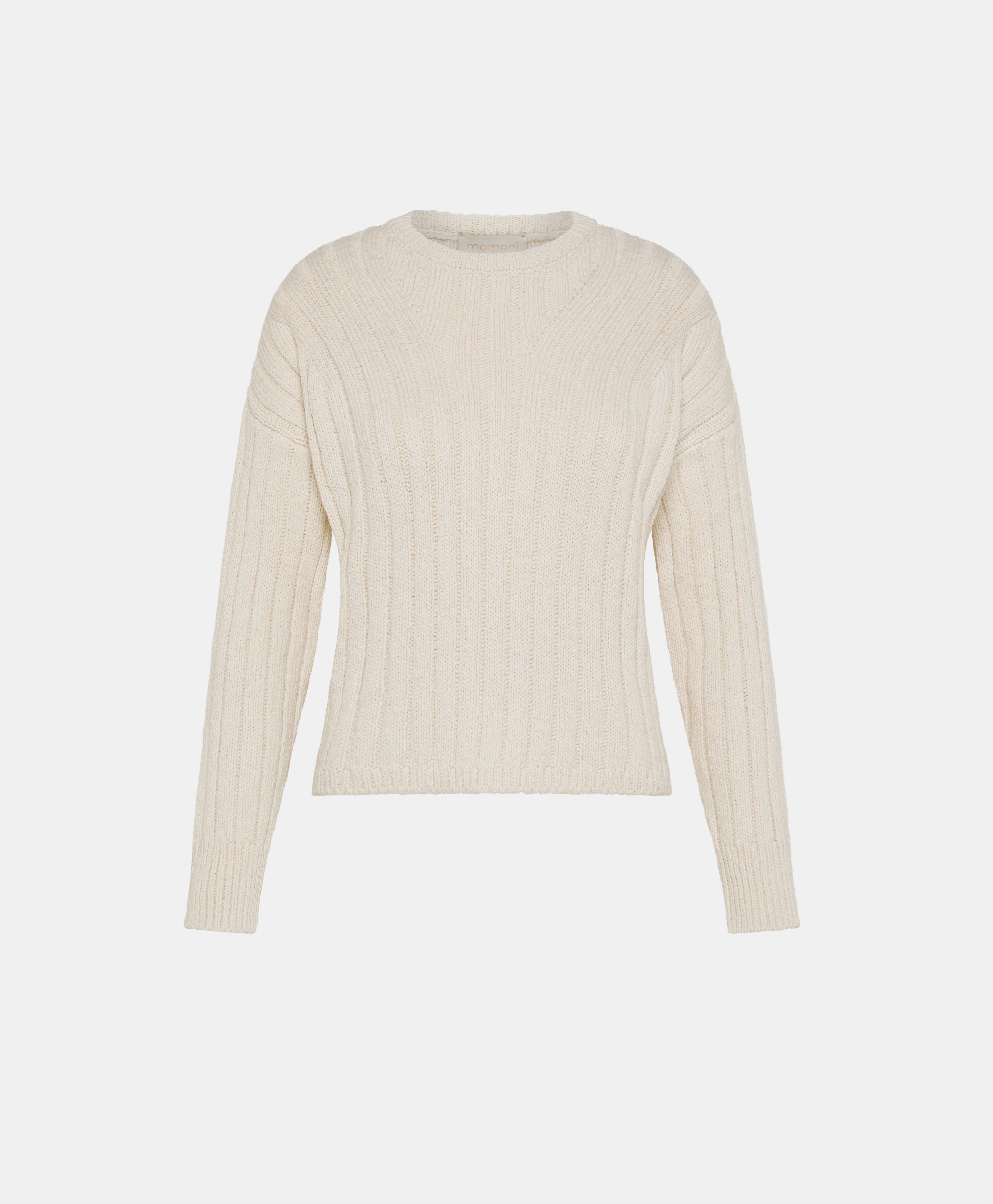 BAUMETTE KNITWEAR WITH MIXED STITCHES - CREAM - Momonì
