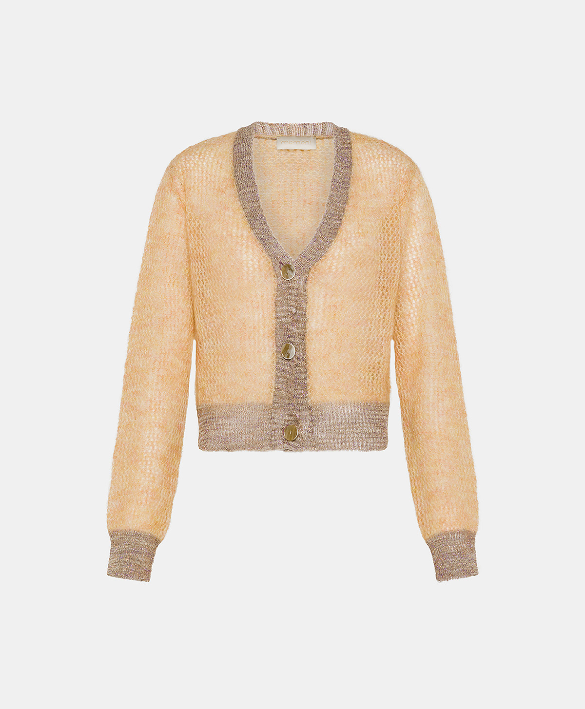 DREAM KNITWEAR IN SOFT MOHAIR LUREX DETAIL - ORANGE - Momonì