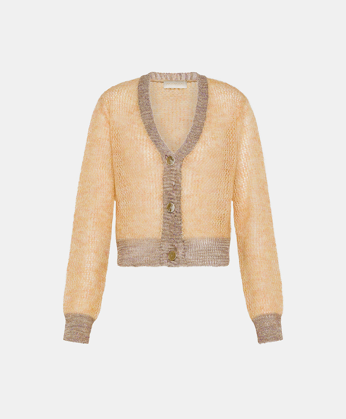 CARDIGAN DREAM IN SOFT MOHAIR - ARANCIO - Momonì