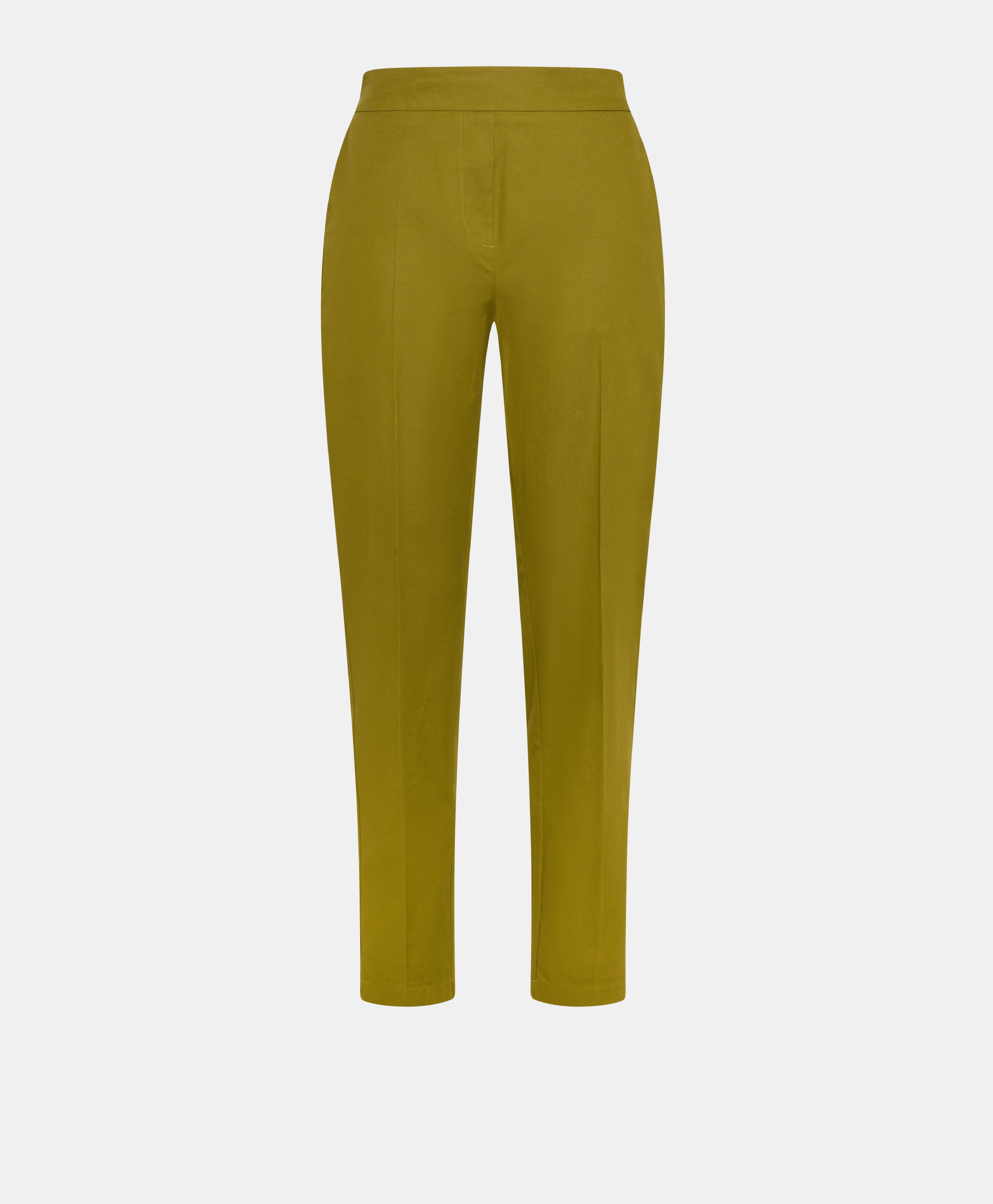 HAITI PANT IN STRETCH GABARDINE - OLIVE GREEN - Momonì