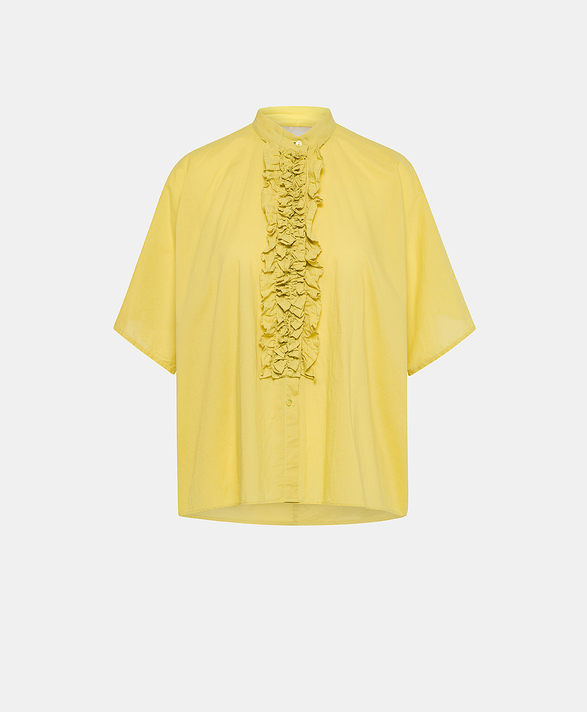 BERENICE SHIRT WITH COTTON VOILE - ACID GREEN - Momonì