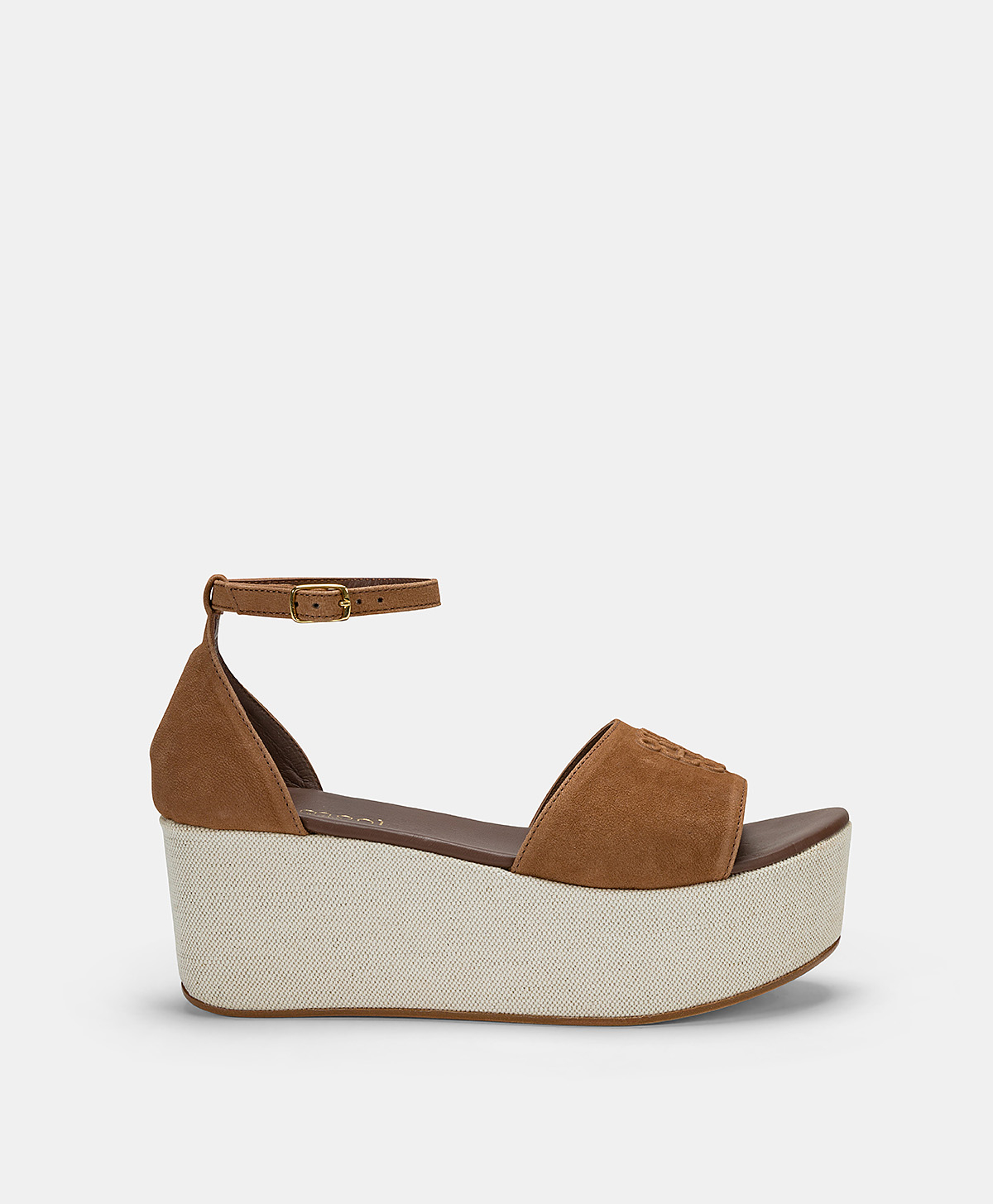 SORAYA SANDALS IN LEATHER AND CANVAS - LEATHER - Momonì