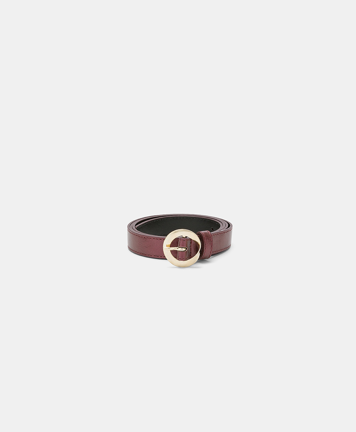 SOBA BELT IN LAMINATED ECO-LEATHER - GRAPE MUST - Momonì