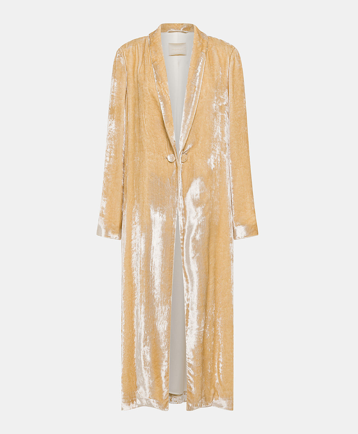 KATA COAT IN ELEGANT VISCOSE/SILK VELVET - CHAMPAGNE - Momonì