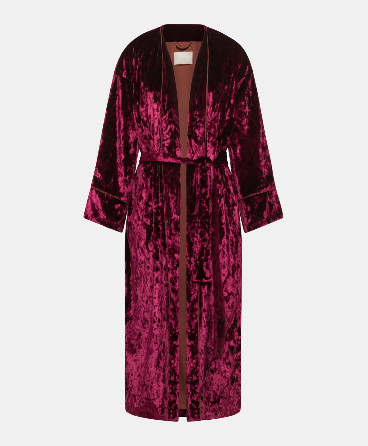 CALLA KIMONO IN STRETCH VELVET - BORDEAUX - Momonì