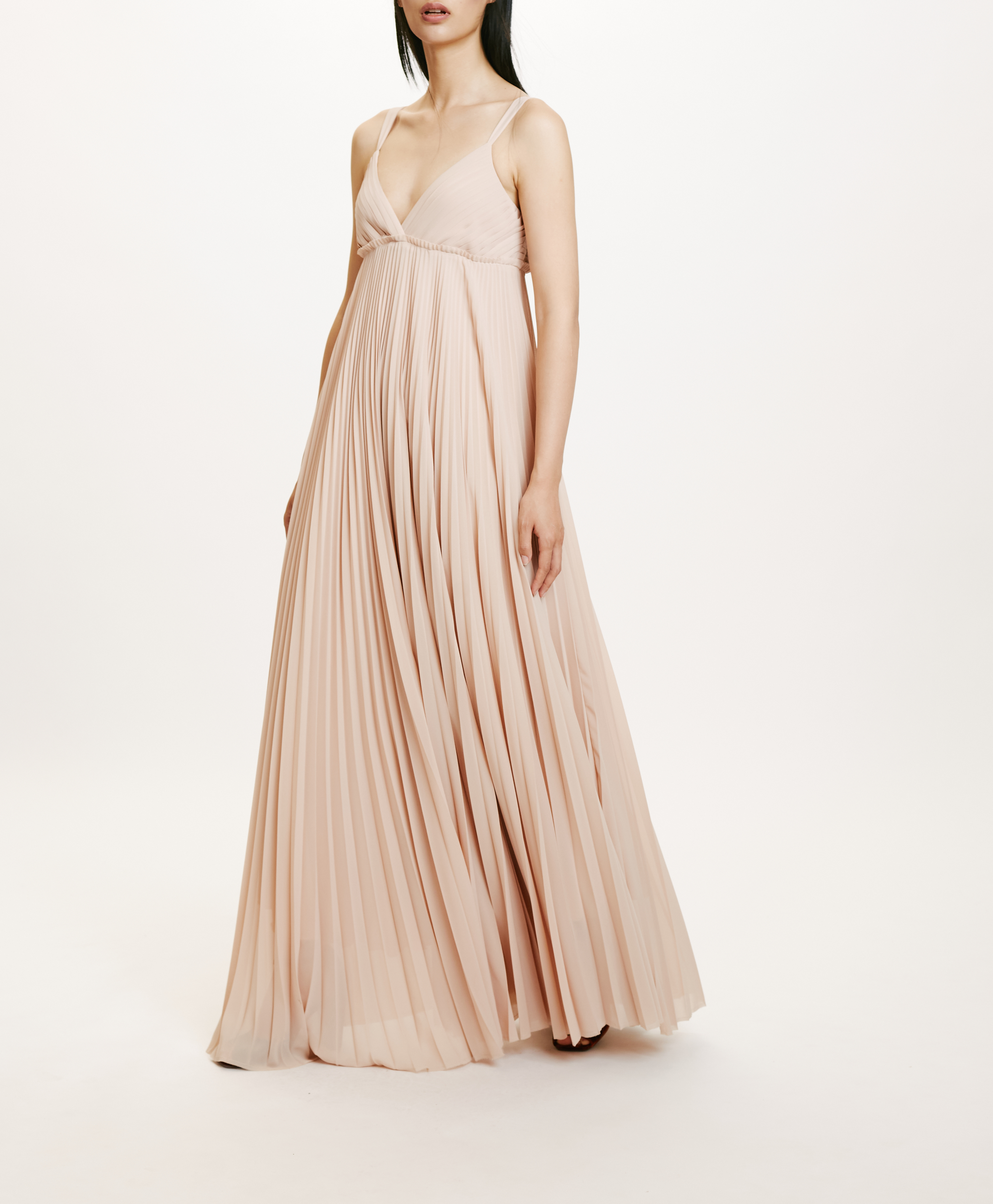 AMY DRESS IN GEORGETTE - NUDE - Momonì