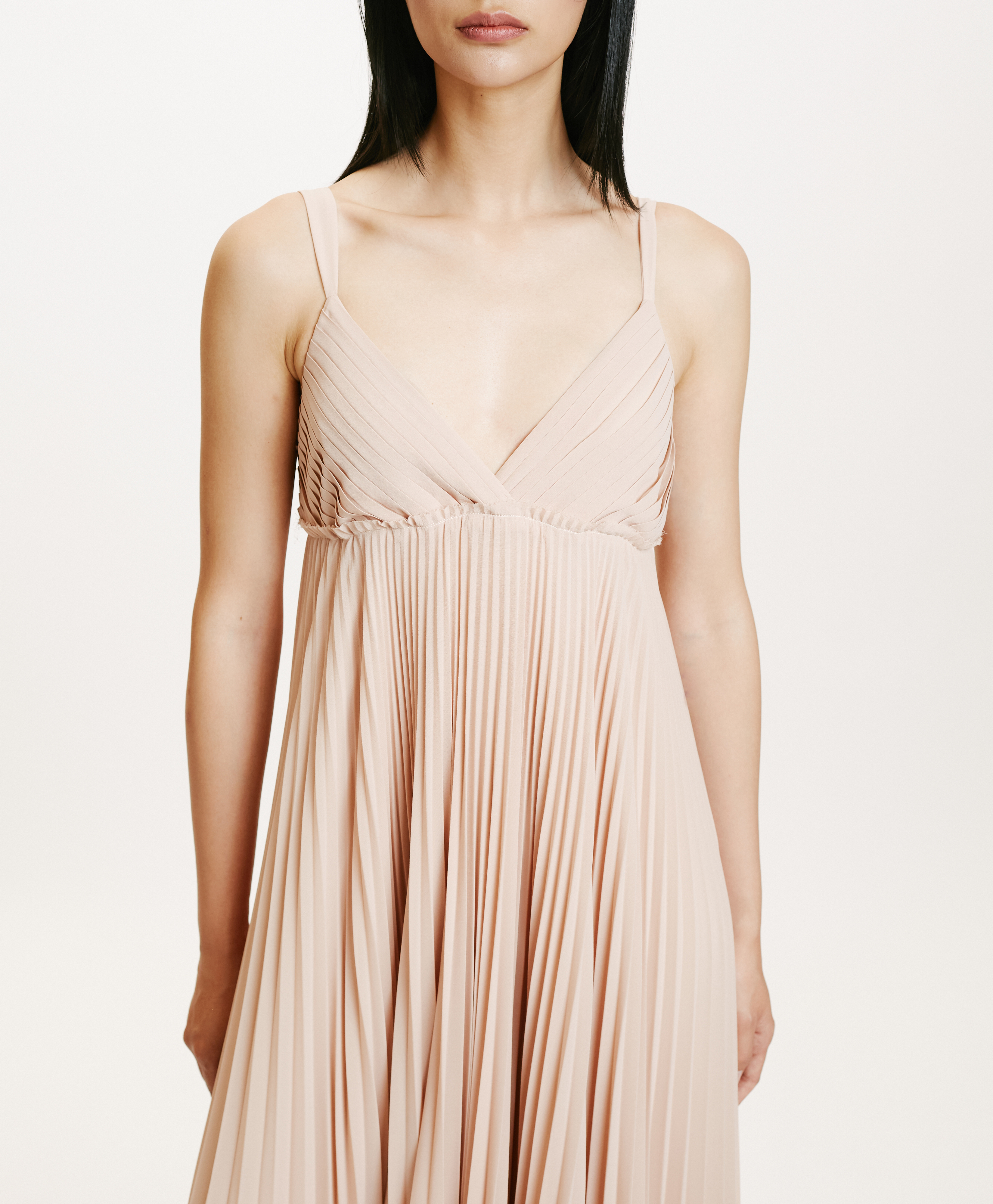 AMY DRESS IN GEORGETTE - NUDE - Momonì