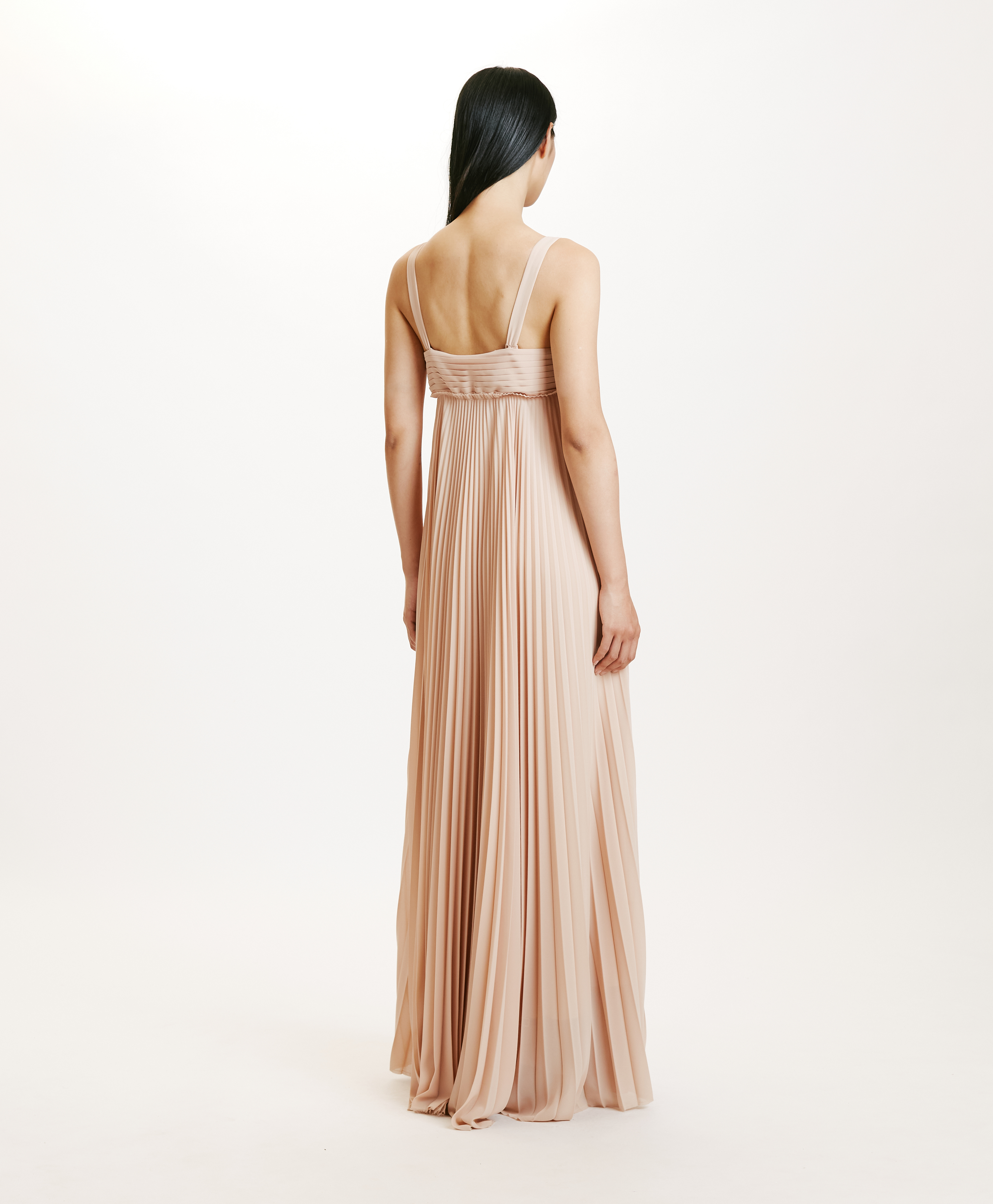 AMY DRESS IN GEORGETTE - NUDE - Momonì