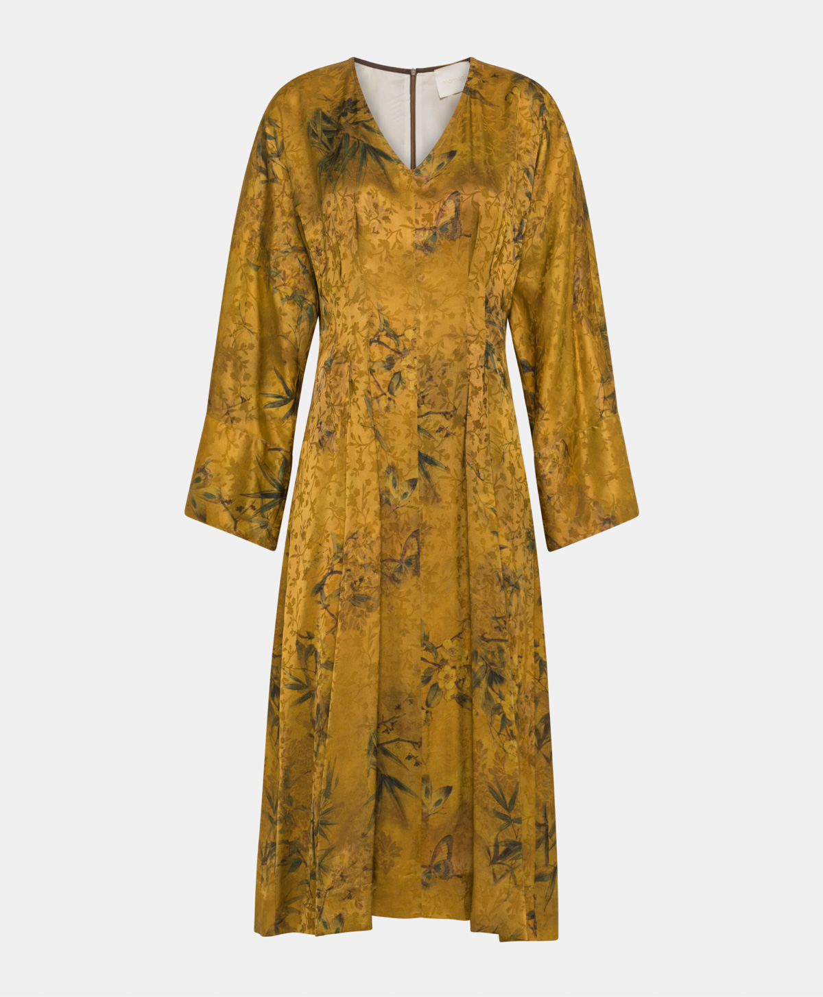 ROBE ROMI EN VISCOSE JACQUARD IMPRIMÉE - BRÛLÉ/MULTICOLORE - Momonì