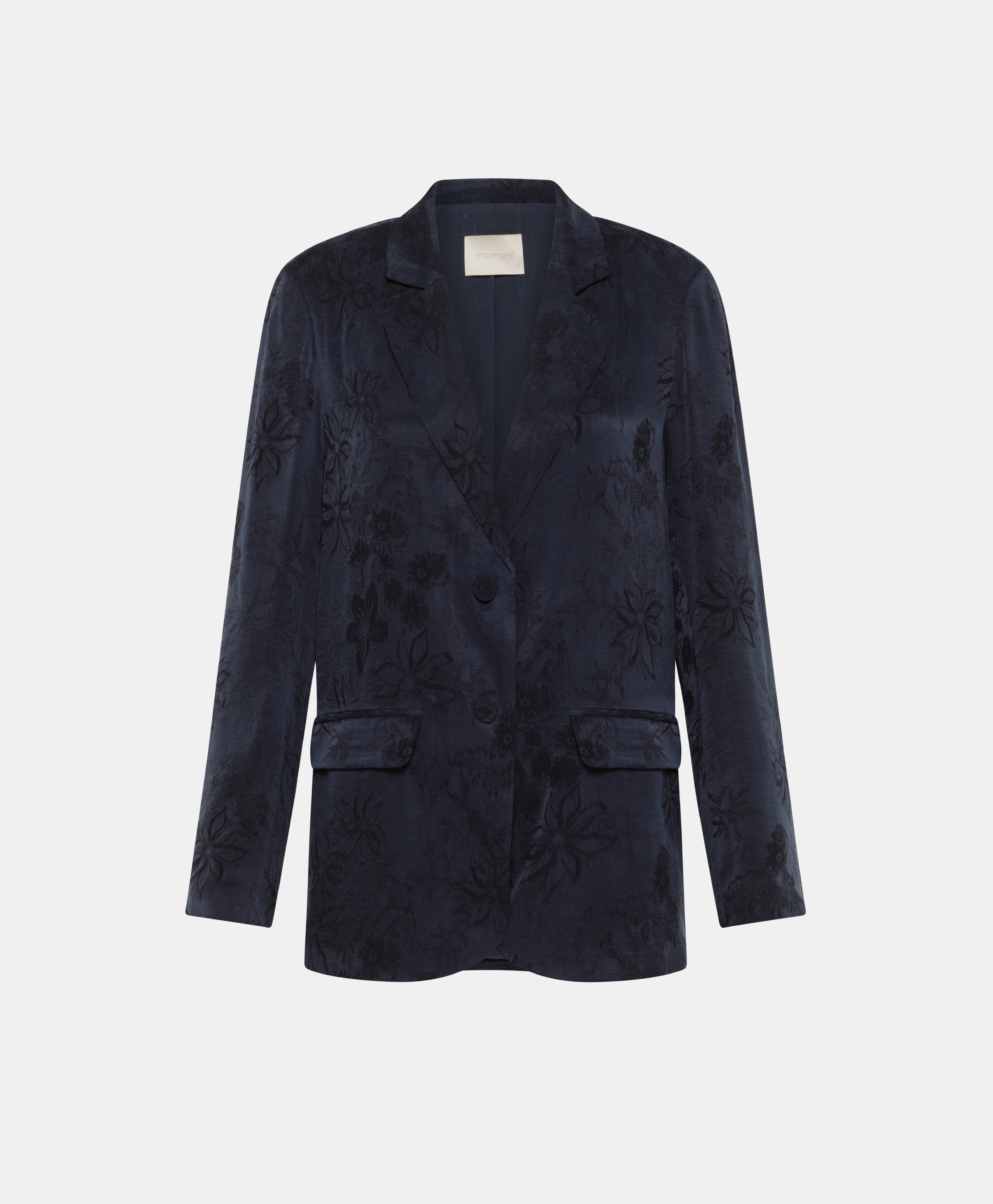 VESTE NAGOYA EN LYONCEL VISCOSE JACQUARD - INDIGO - Momonì