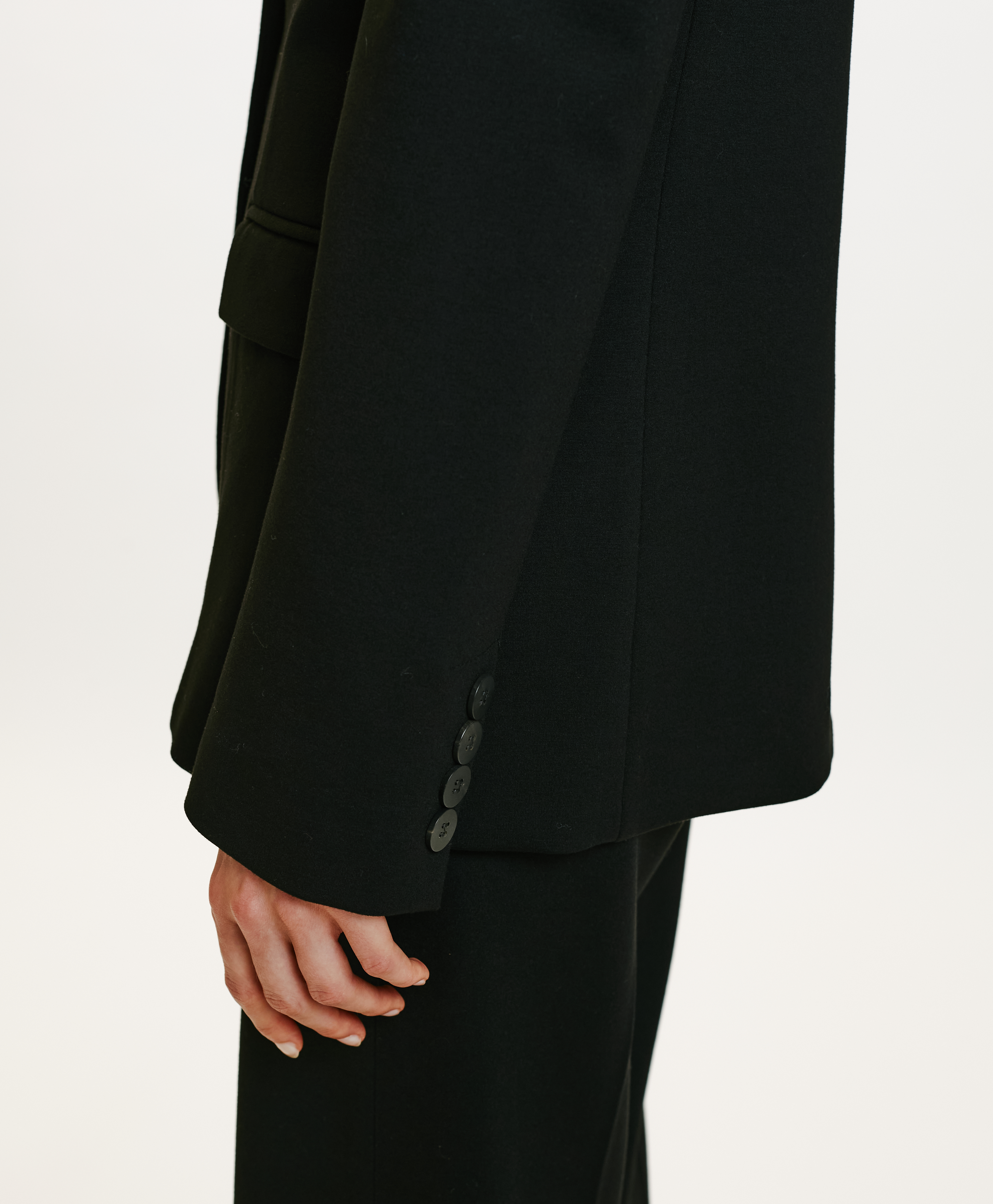 VESTE HAKAMA AU POINT MILAN - NOIR - Momonì