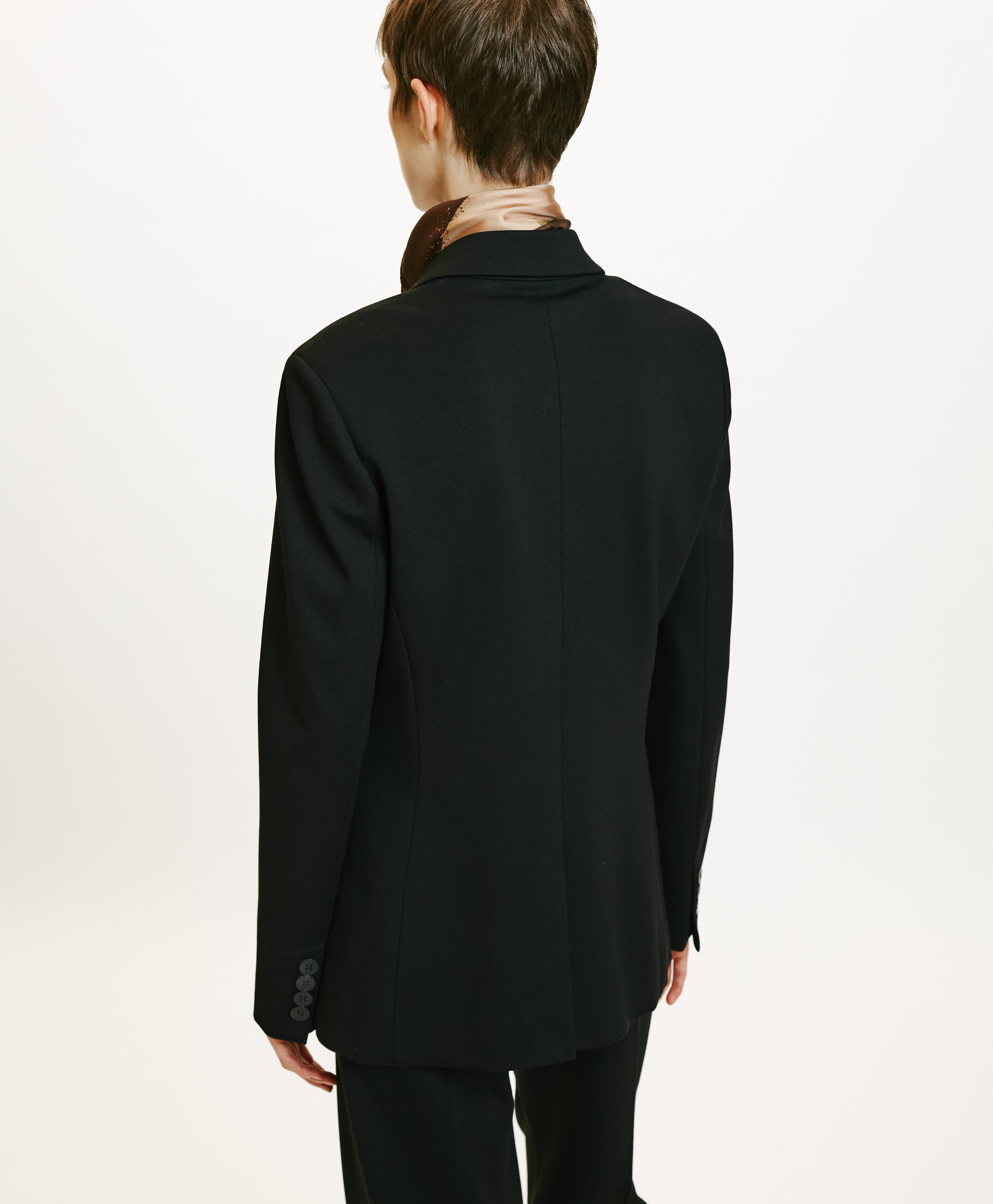 HAKAMA JACKET IN PUNTO MILANO - BLACK - Momonì