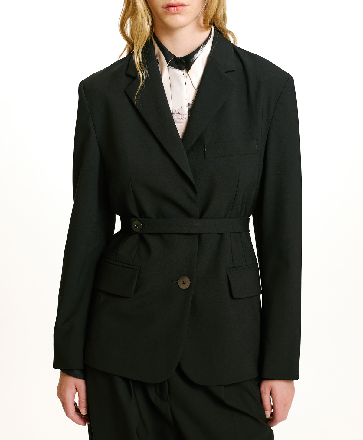 VESTE  REN EN LAINE FROIDE BISTRETCH - NOIR - Momonì