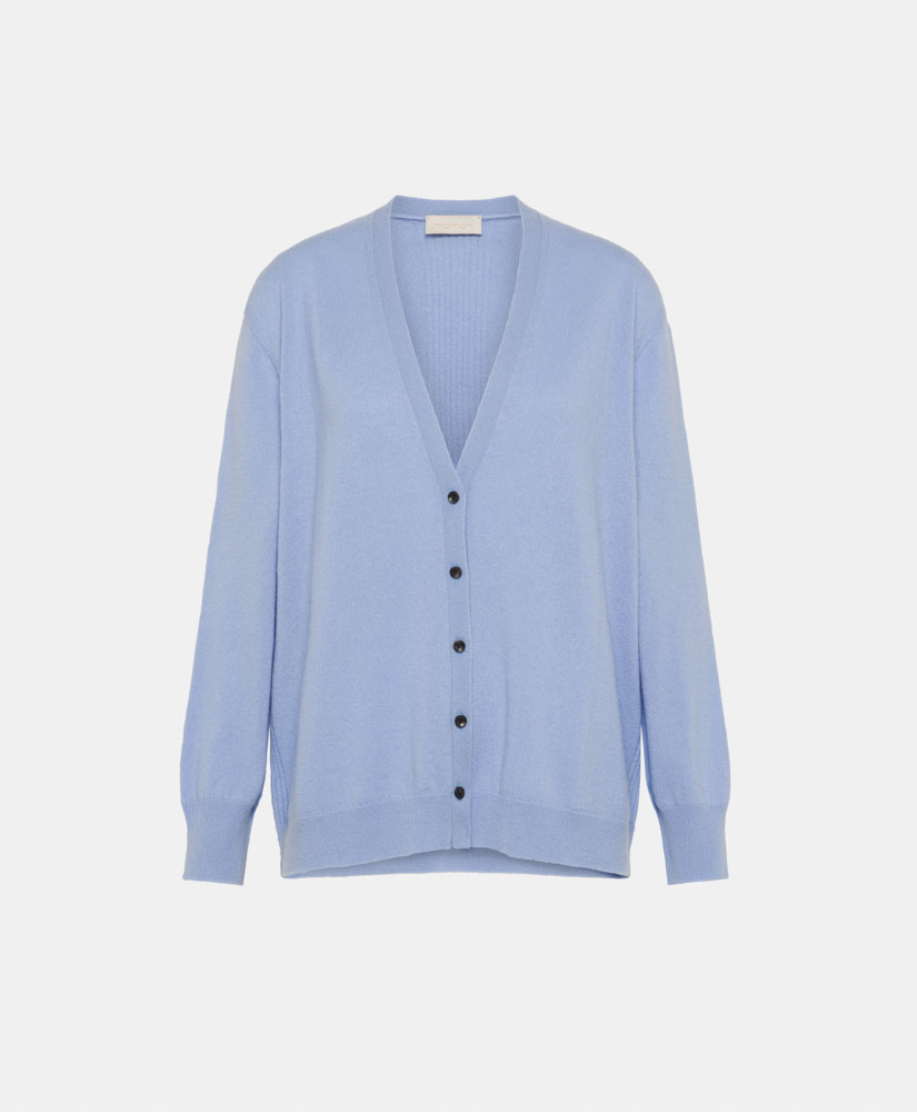 ZOU SWEATER IN CASHMERE - BLUE SKY - Momonì