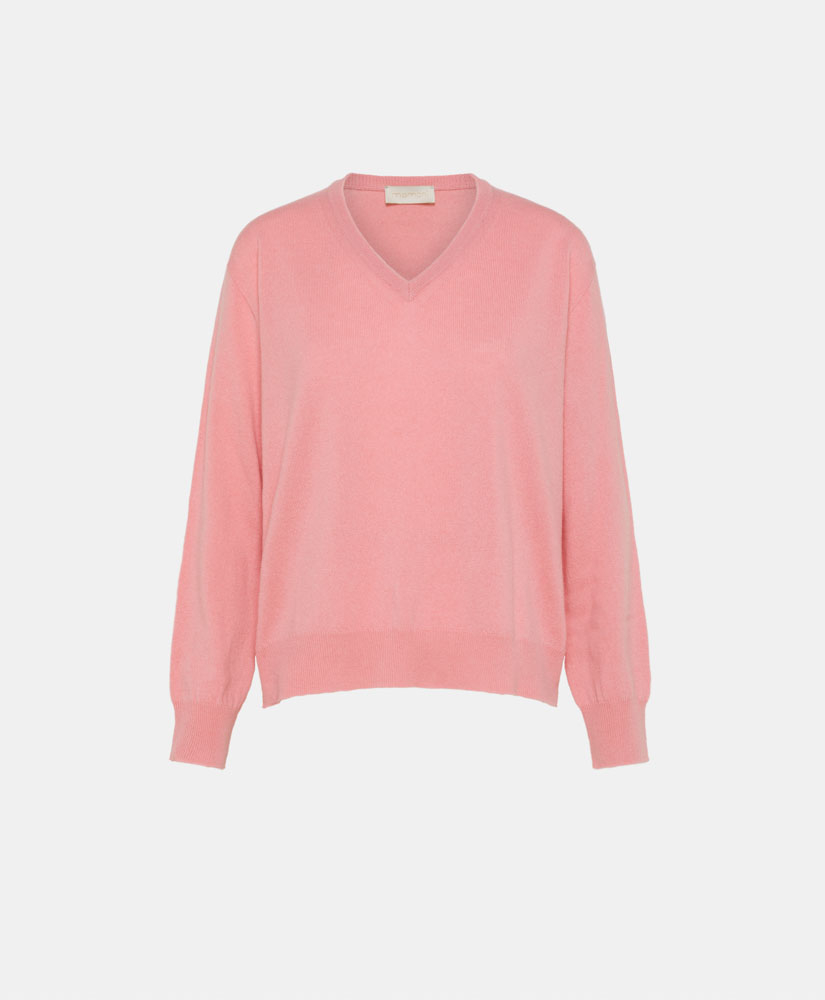 ISAO SWEATER IN CASHMERE - PINK - Momonì