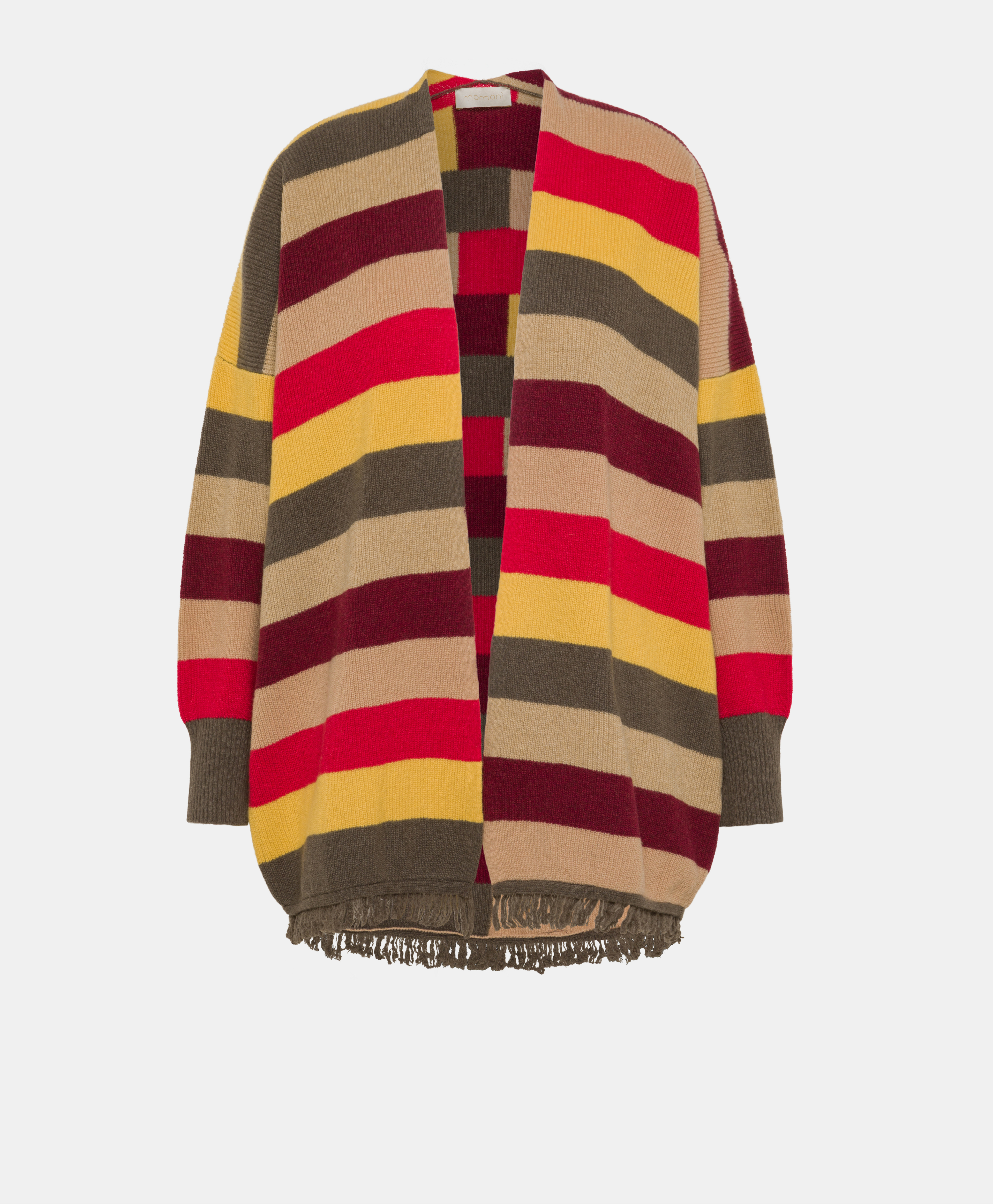 HOKKAIDO MULTICOLOUR STRIPED SWEATER - RED MULTICOLOR - Momonì