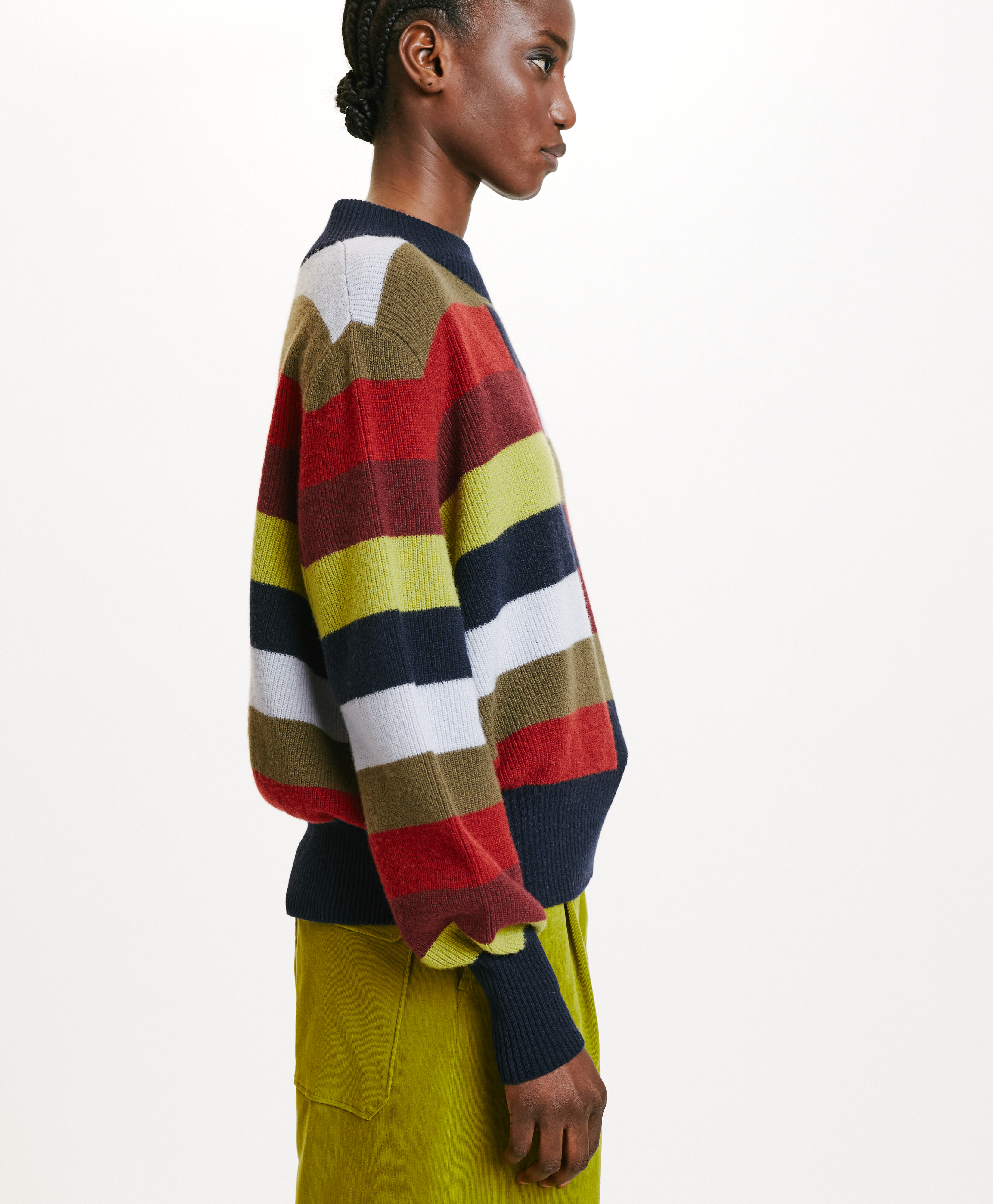 TOHOKU MULTICOLOUR STRIPED SWEATER - BLUE MULTICOLOR - Momonì