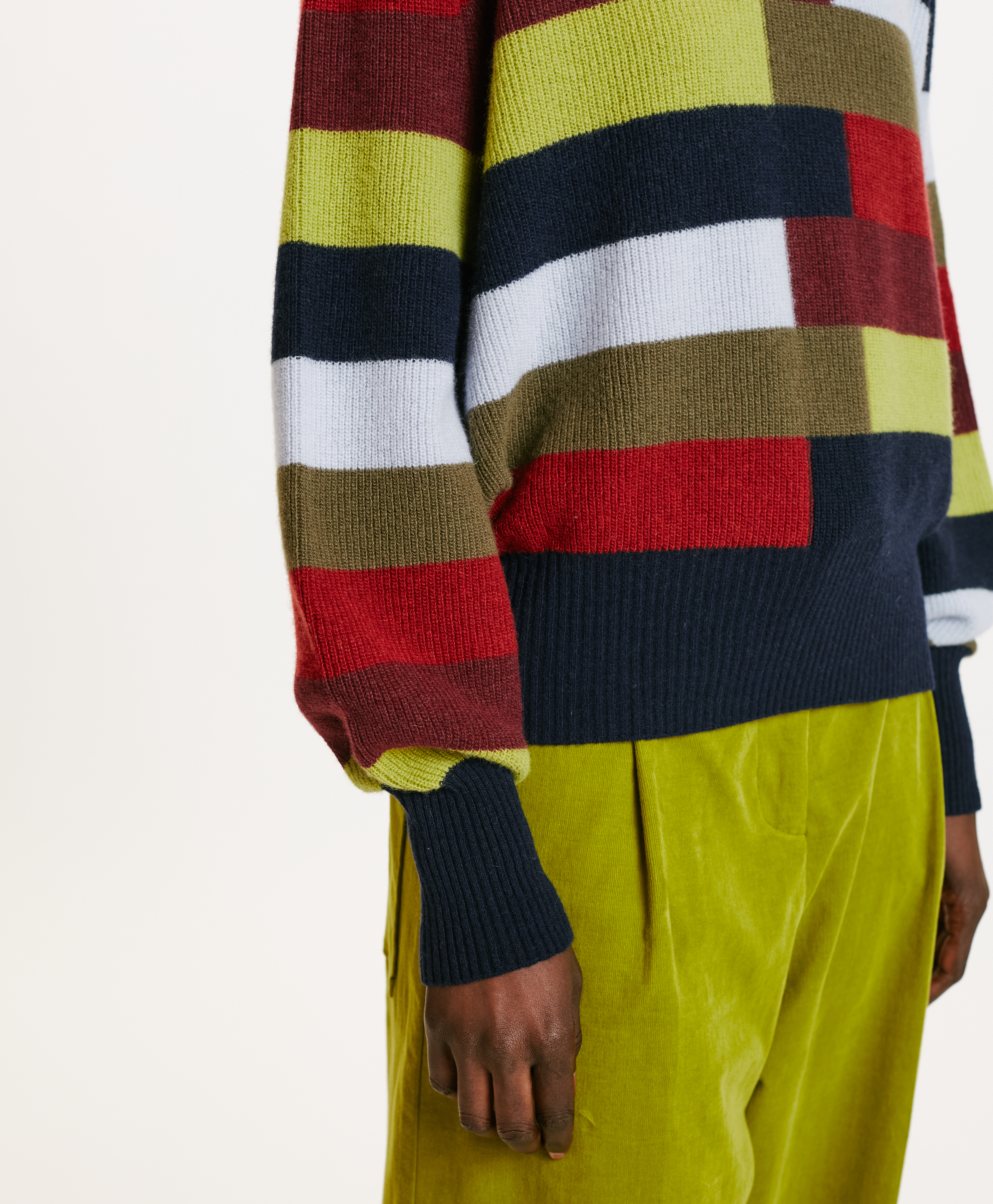 TOHOKU MULTICOLOUR STRIPED SWEATER - BLUE MULTICOLOR - Momonì