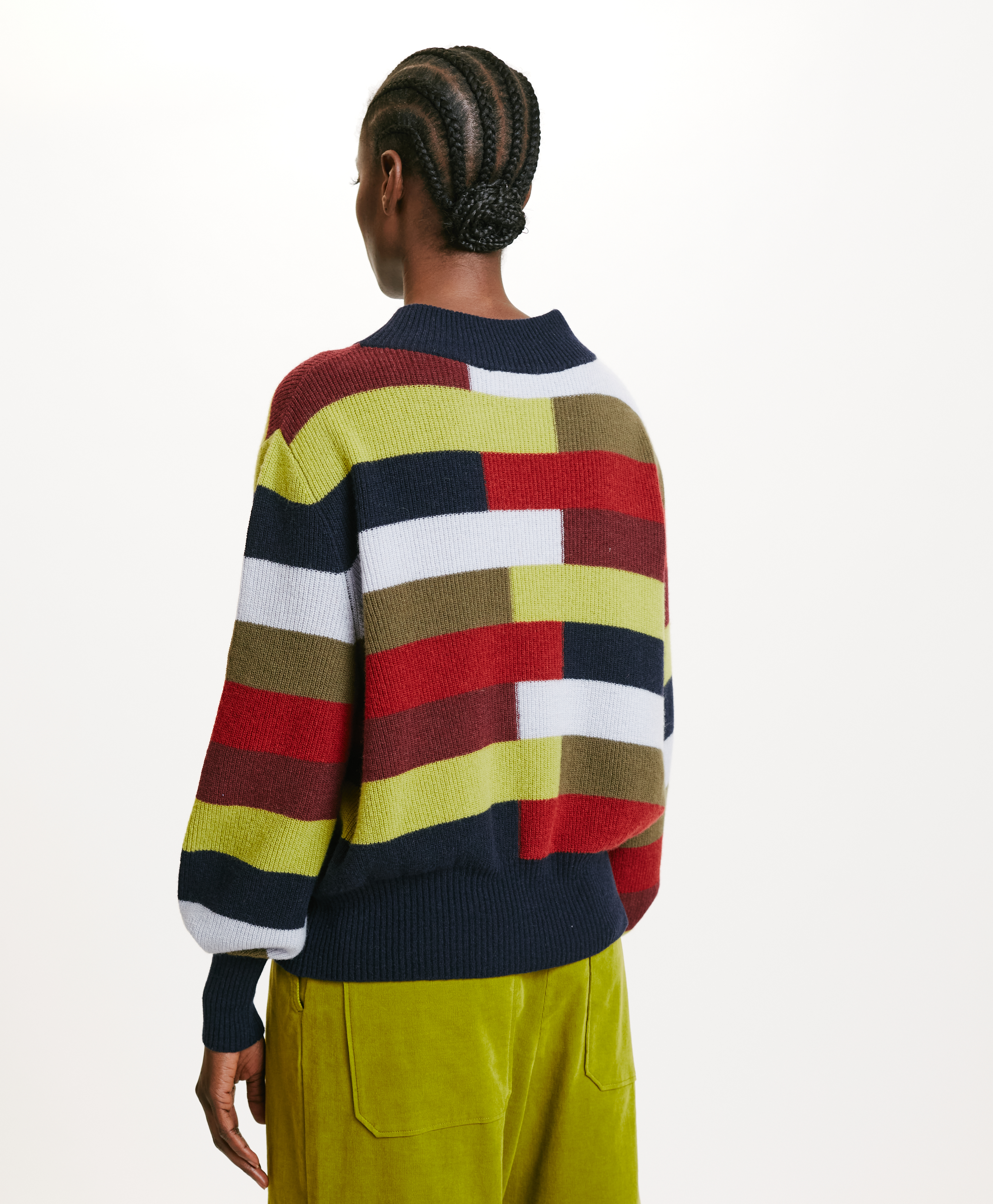 TOHOKU MULTICOLOUR STRIPED SWEATER - BLUE MULTICOLOR - Momonì