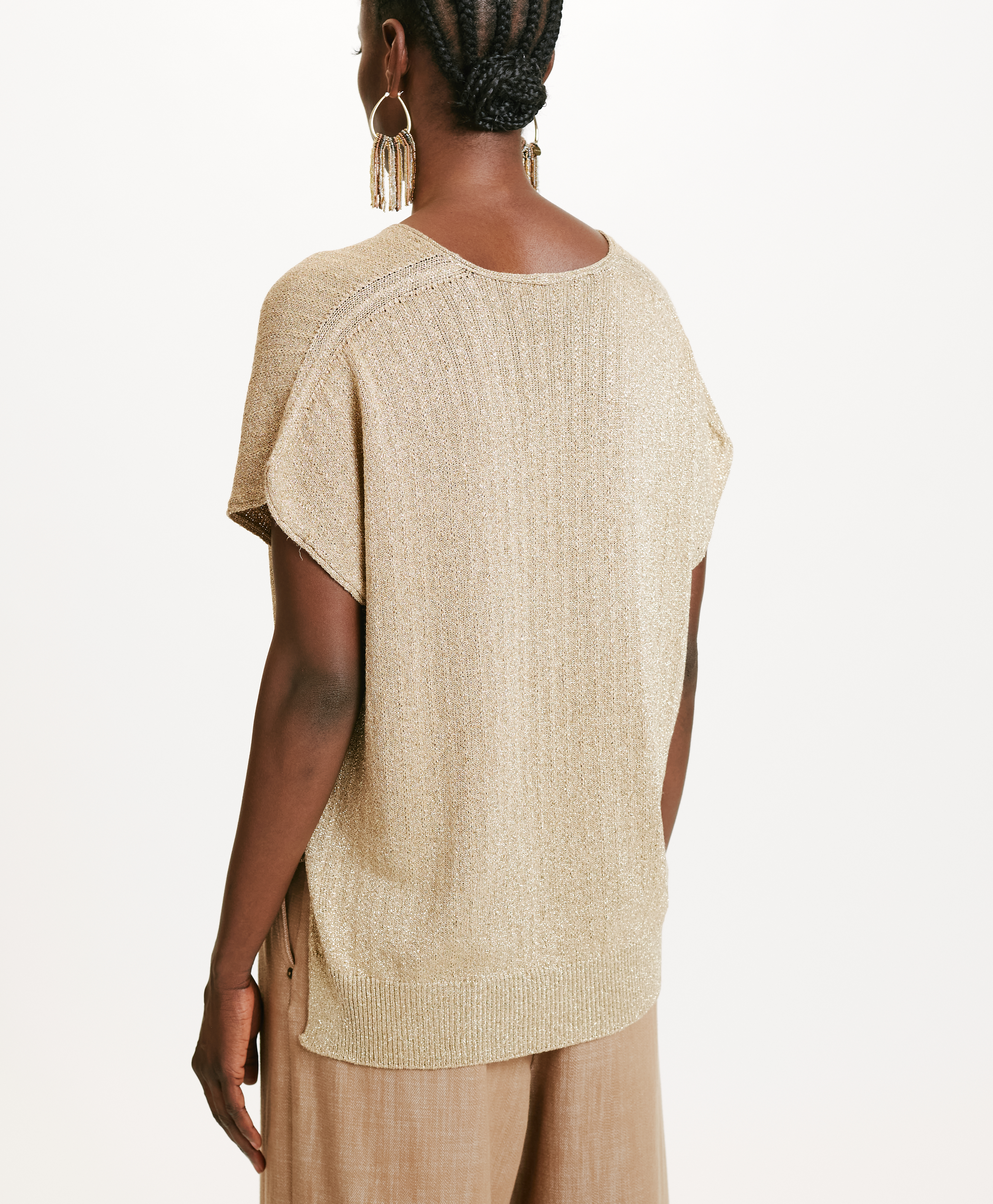 MOE LUREX SWEATER - GOLD - Momonì