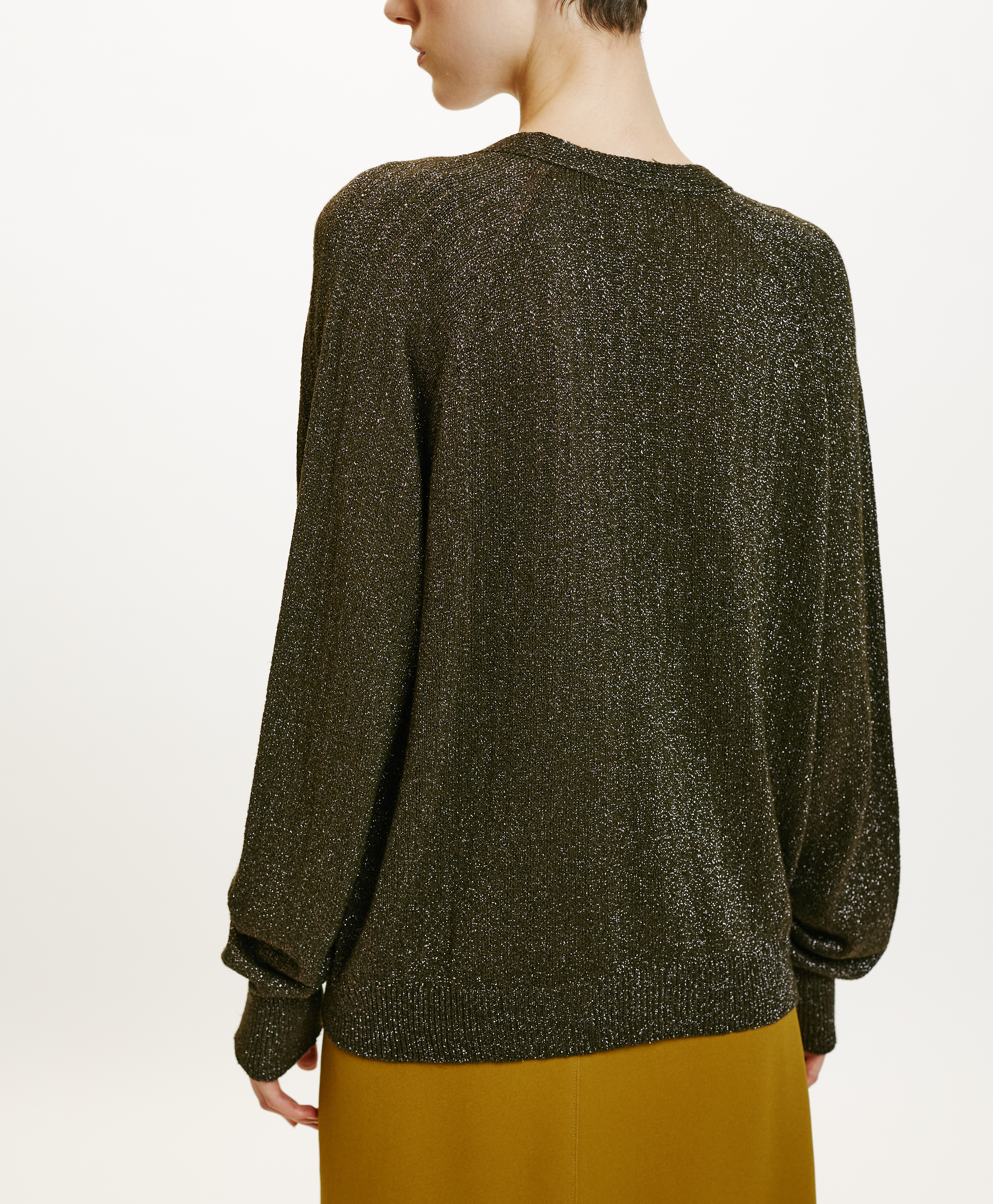 SHIRO LUREX SWEATER - SEAWEED - Momonì