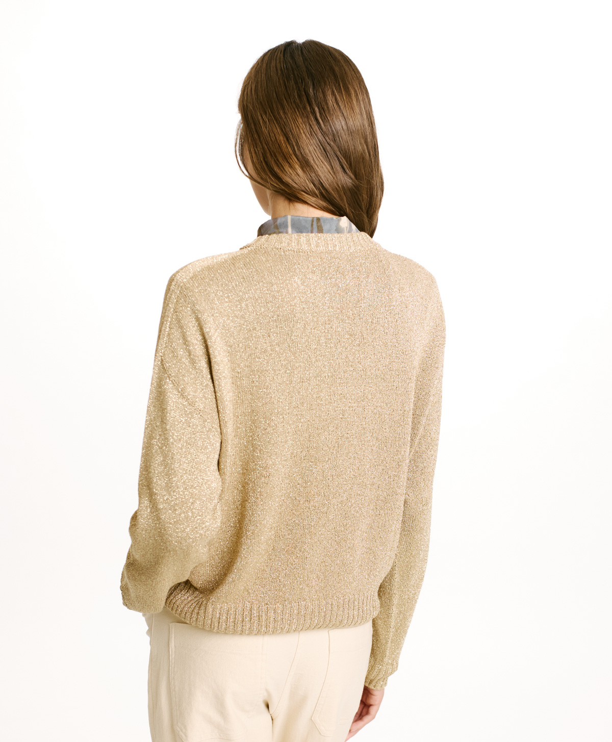 KARASU LUREX SWEATER - GOLD - Momonì