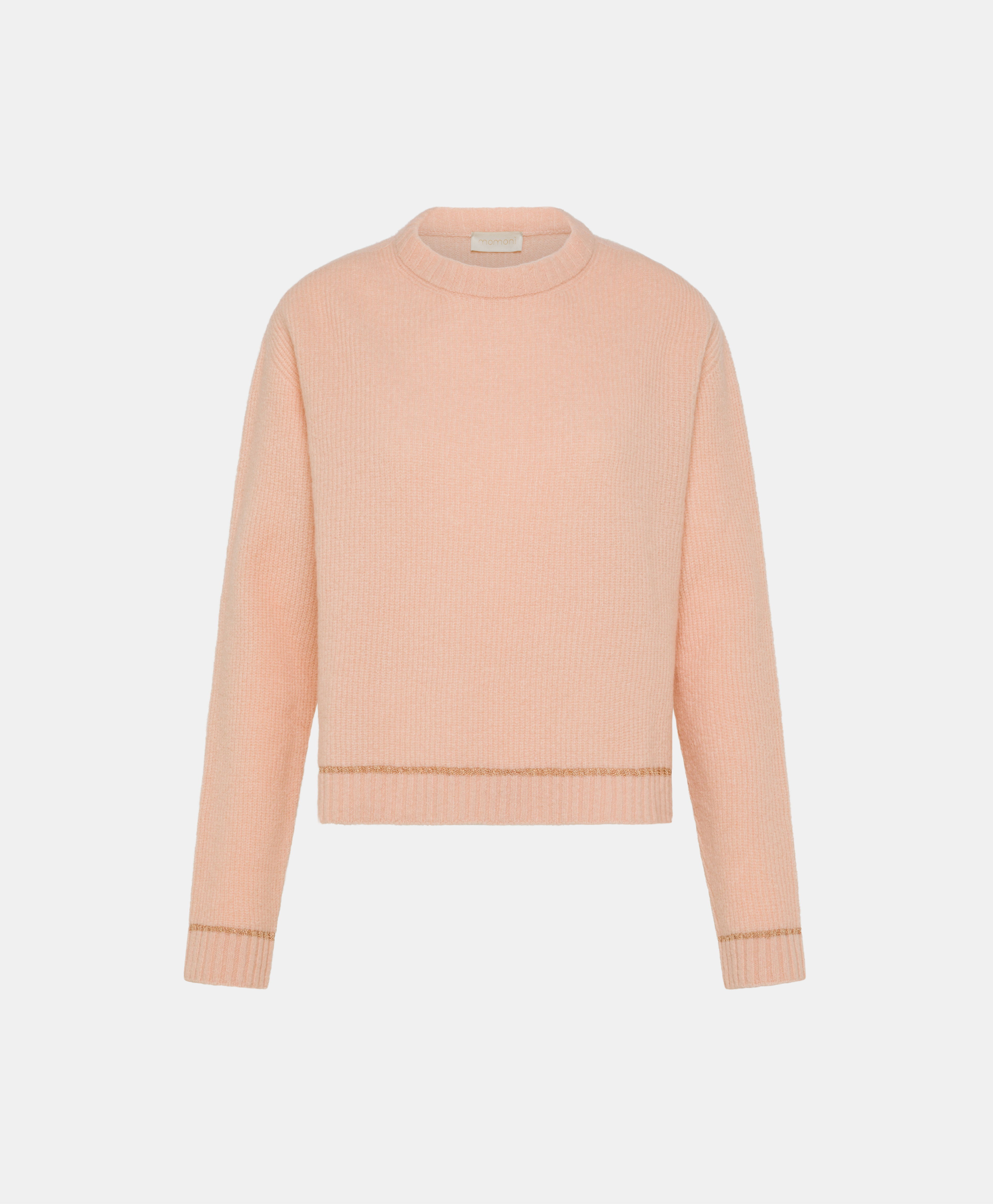 KARASU STRETCH WOOL SWEATER IN RIB STITCH - ANTIQUE PINK - Momonì