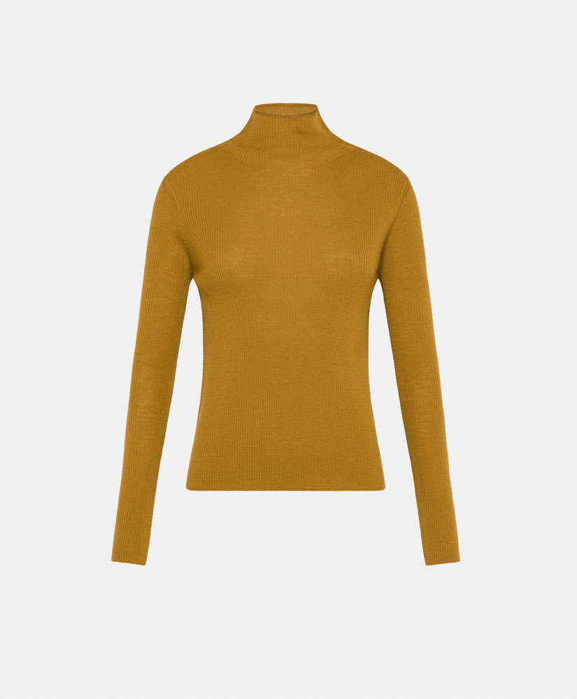 TORA SWEATER IN MERINO WOOL - MUSTARD - Momonì