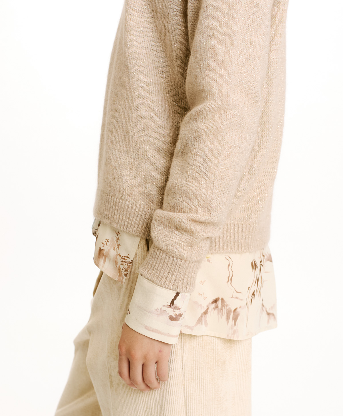 KYO SWEATER IN MOHAIR/LUREX BLEND - CREAM - Momonì