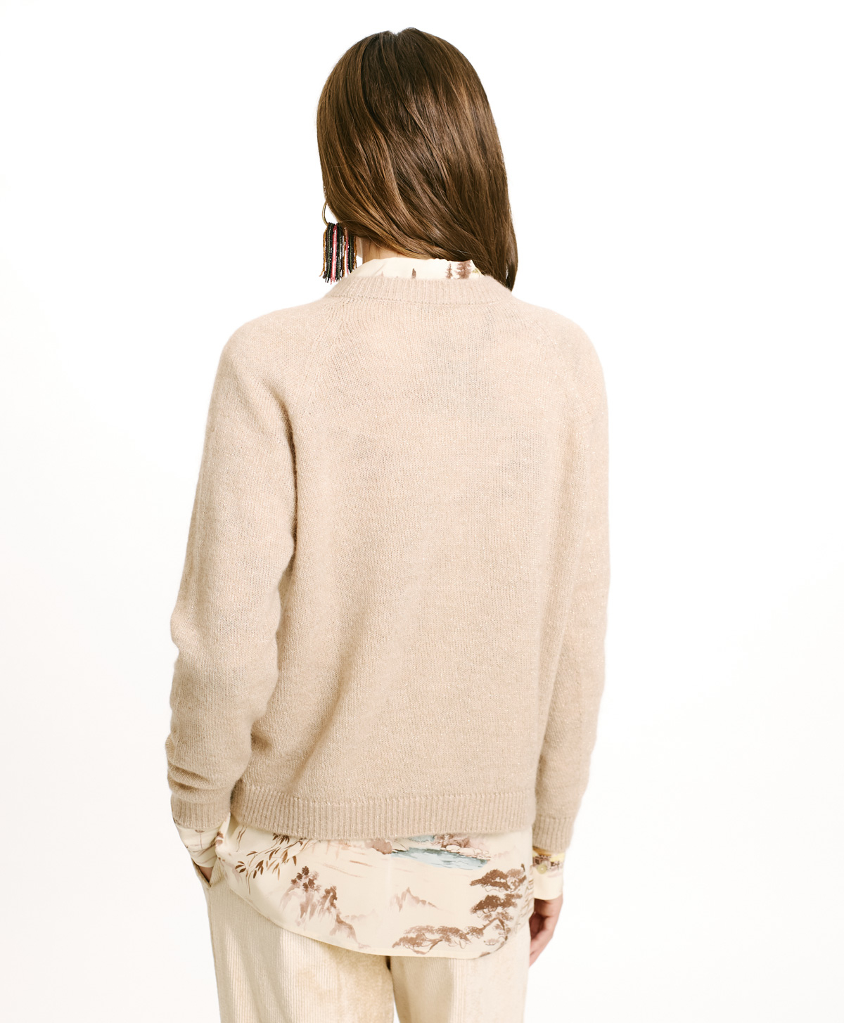 KYO SWEATER IN MOHAIR/LUREX BLEND - CREAM - Momonì