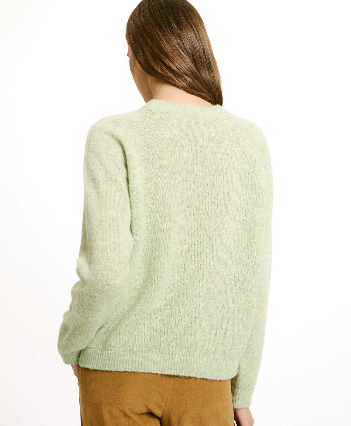 MAGLIA KYO IN MOHAIR MISTO LUREX-VERDE ACIDO - Momonì