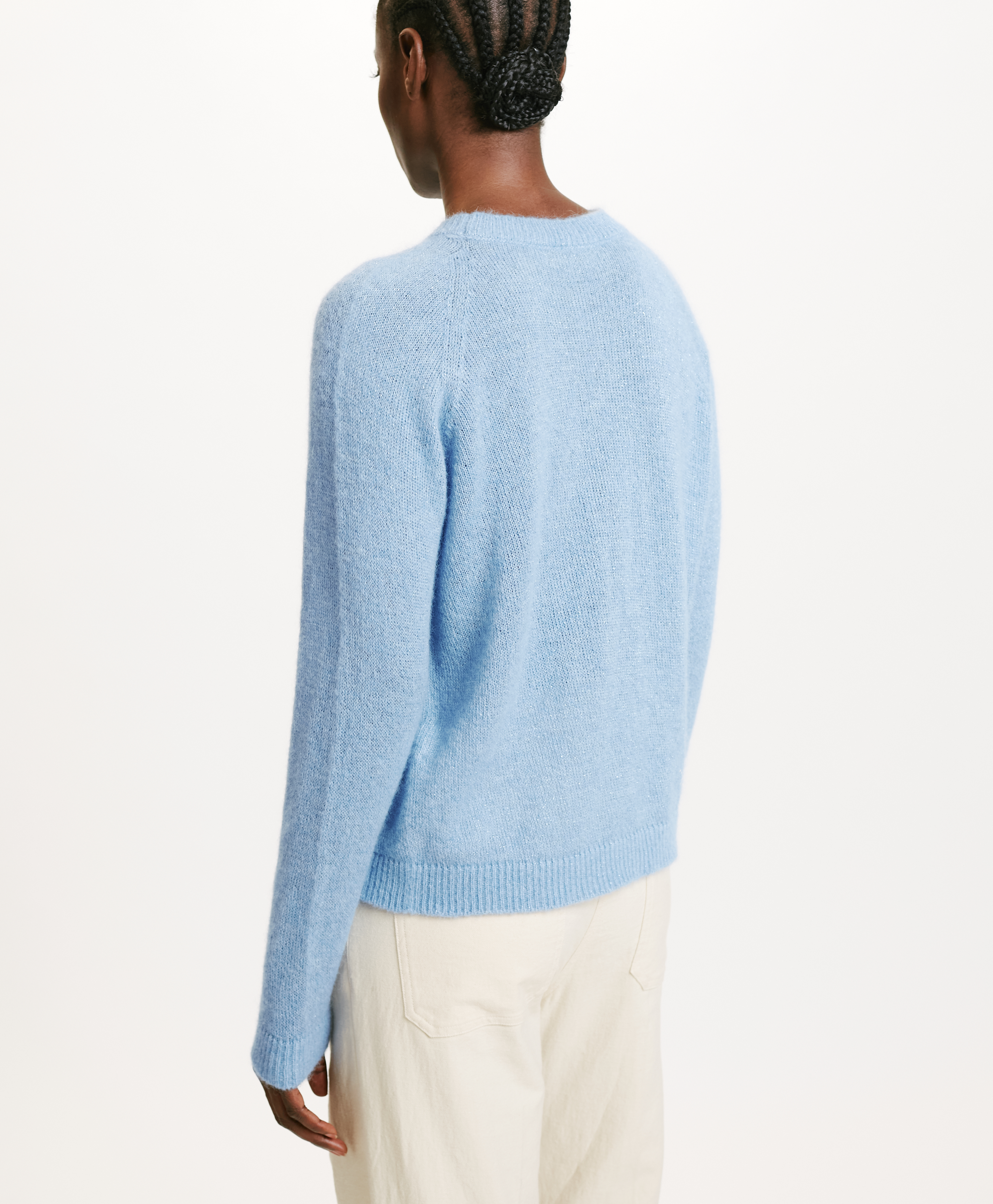 KYO SWEATER IN MOHAIR/LUREX BLEND - LIGHT BLUE - Momonì