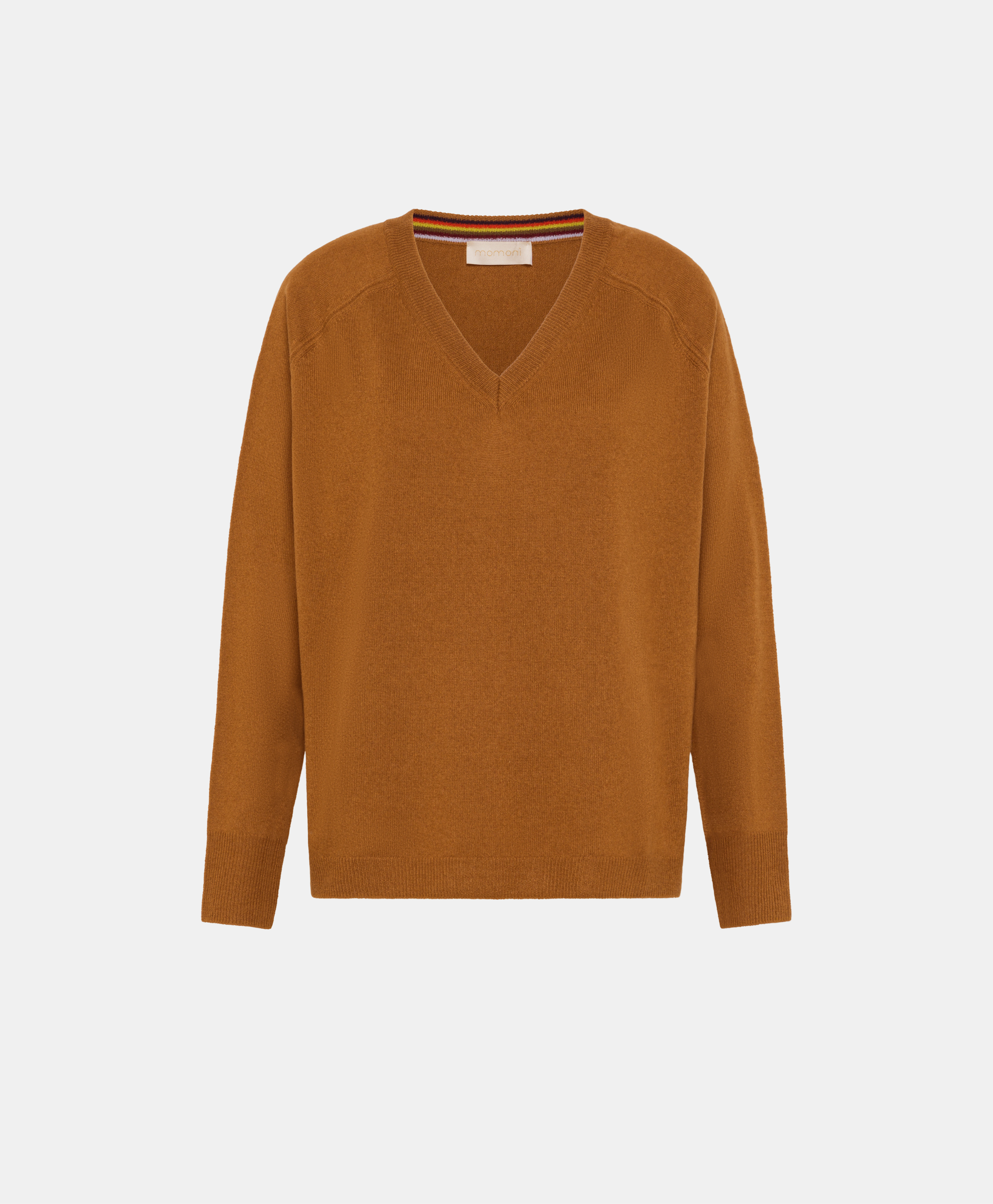 KIMI SWEATER IN MERINO WOOL/CASHMERE - TOBACO - Momonì